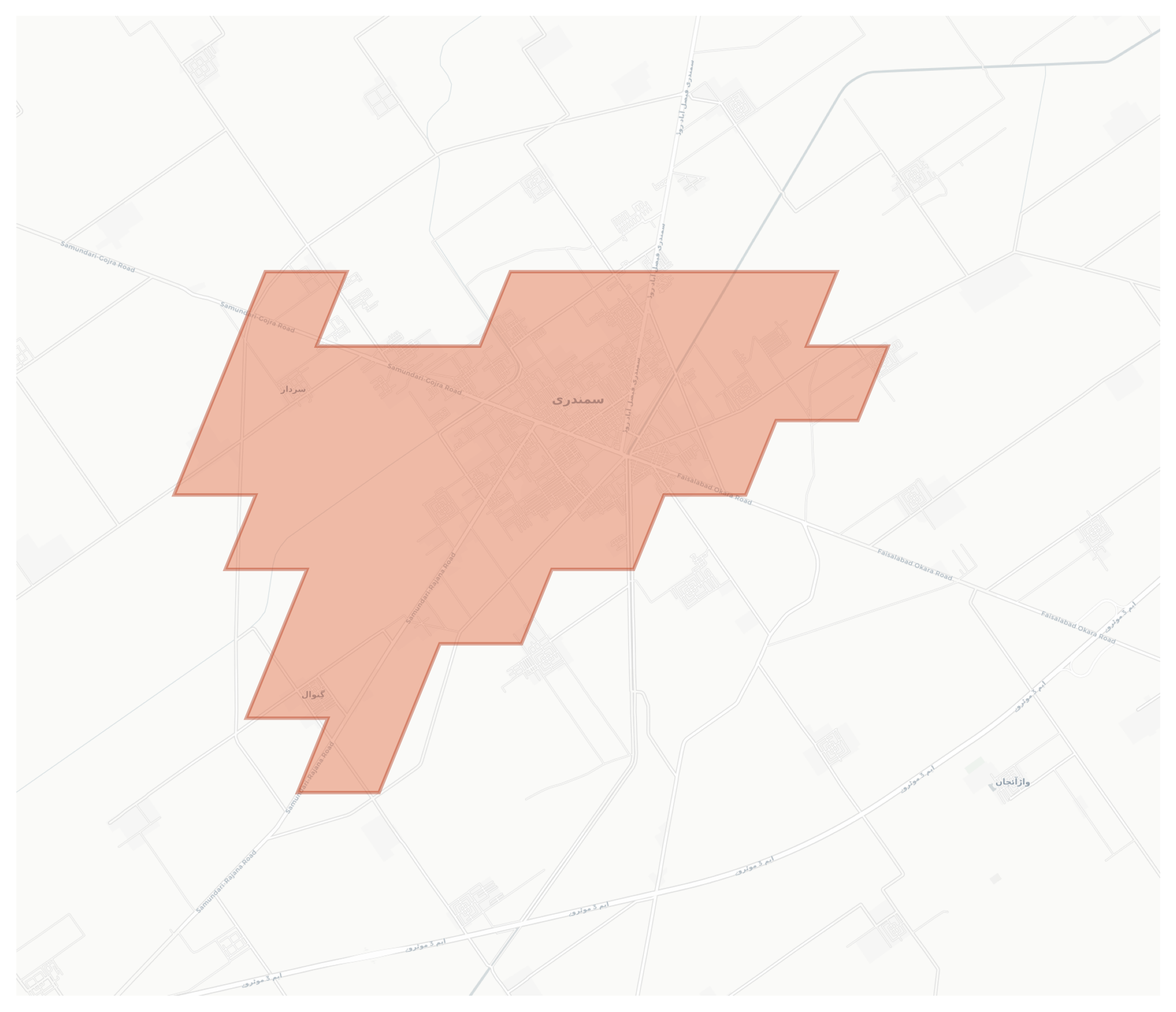 Samundri geographic map