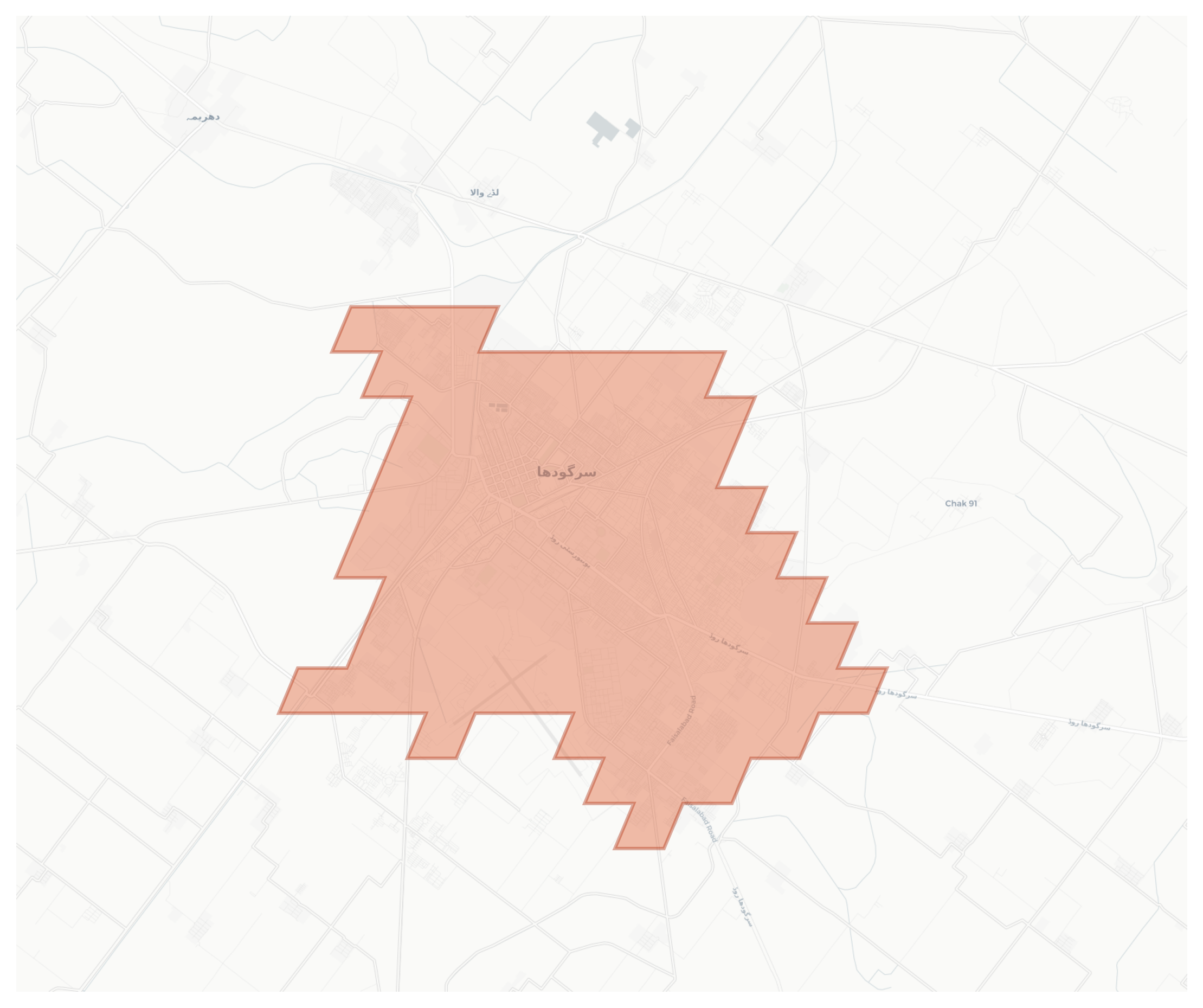 Sargodha geographic map