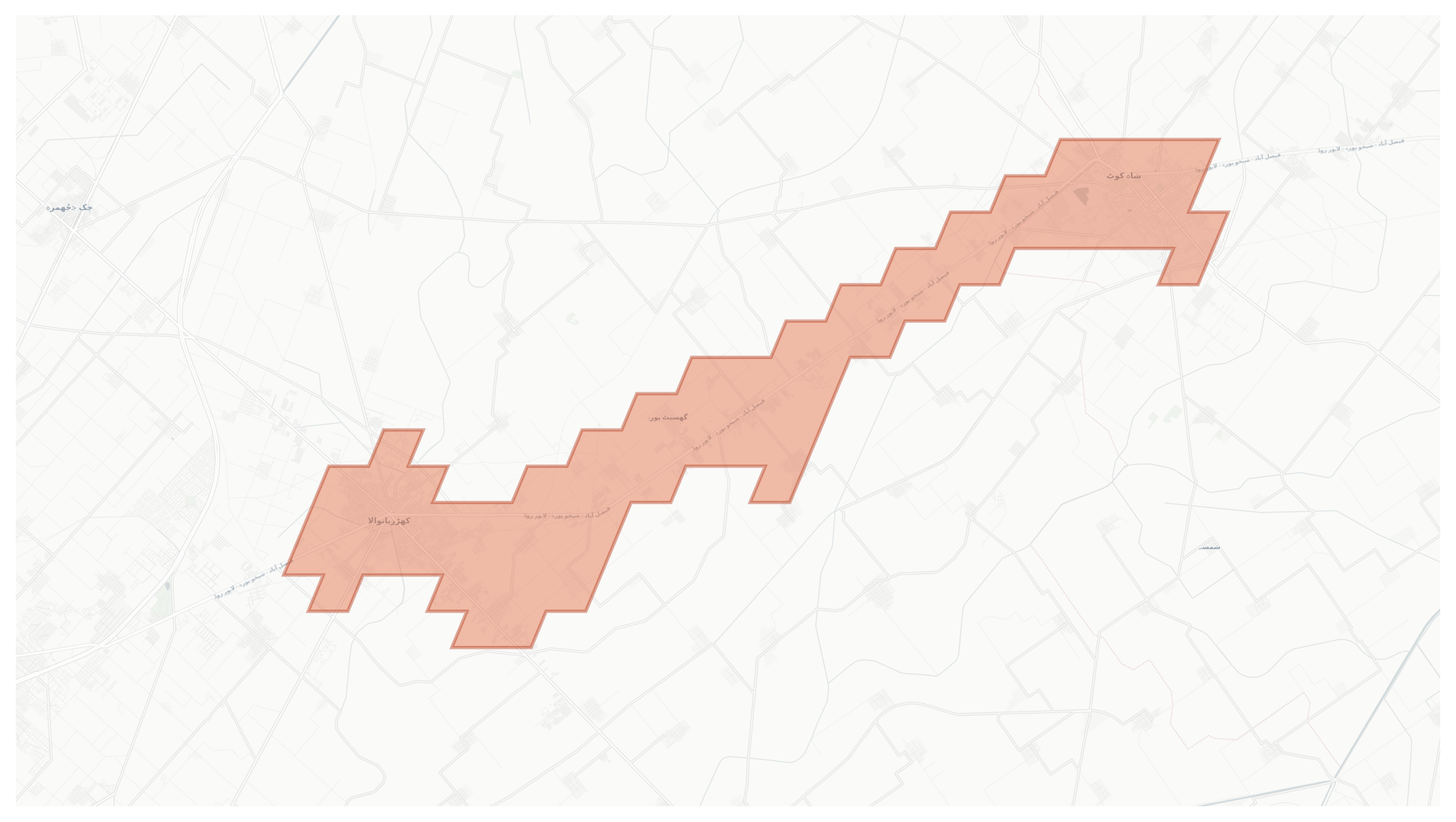 Shahkot geographic map