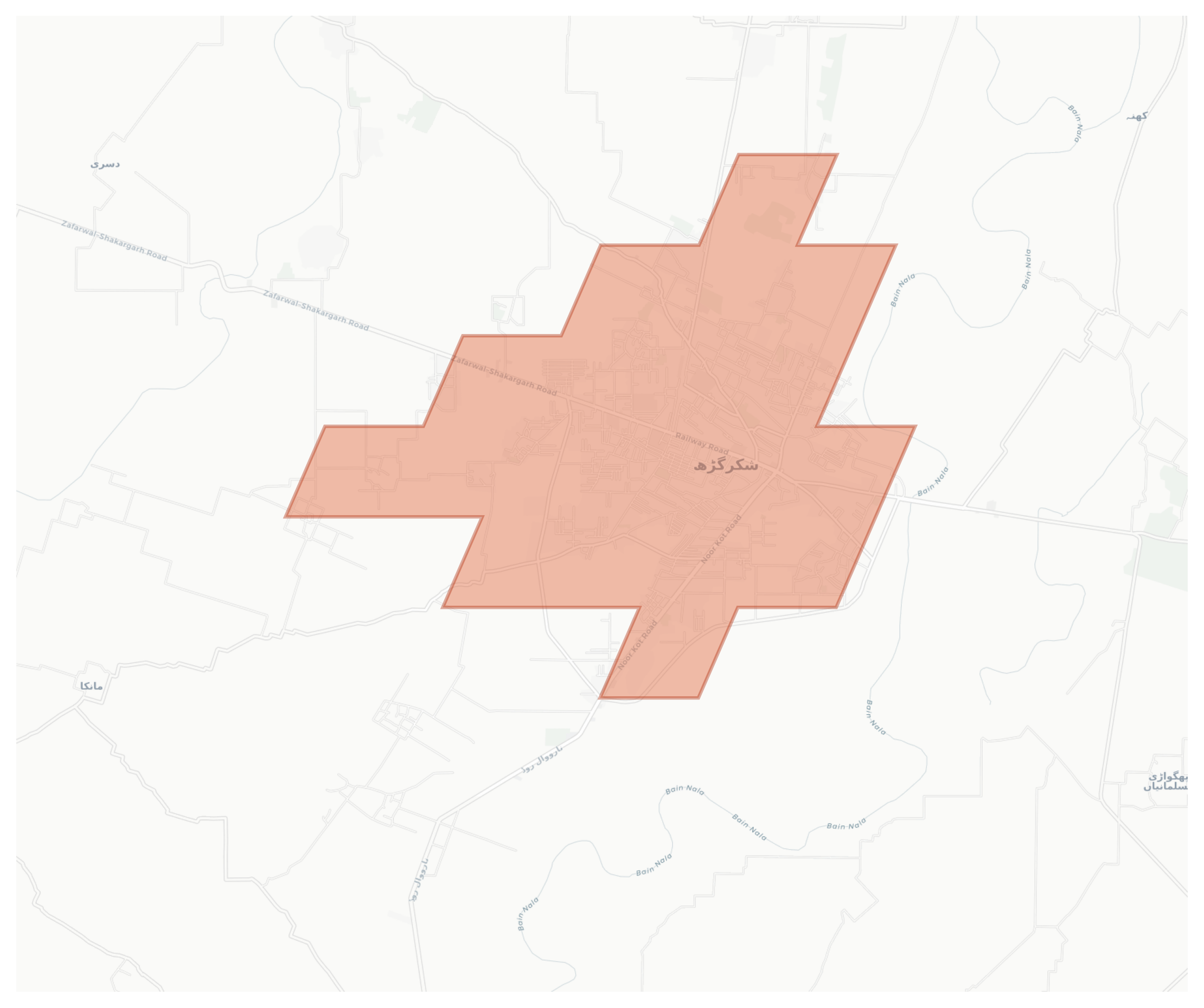 Shakar Garh geographic map