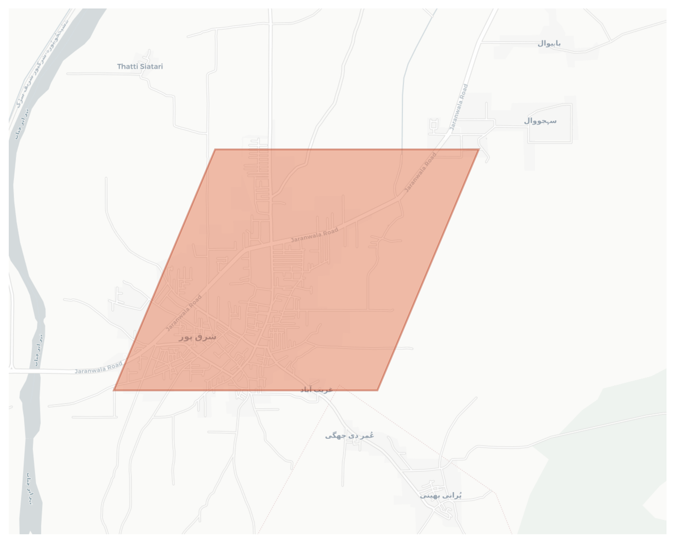 Sharaqpur geographic map