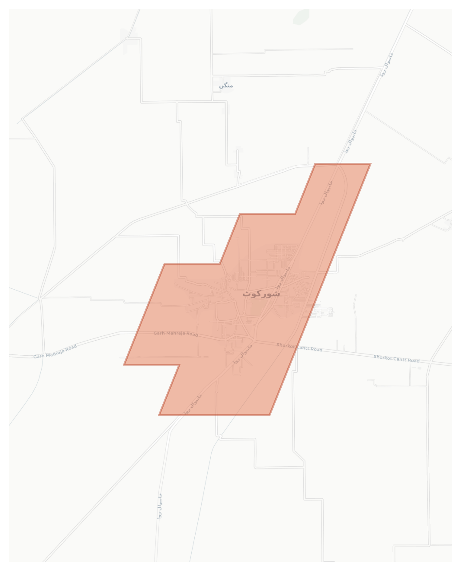 Shorkot geographic map