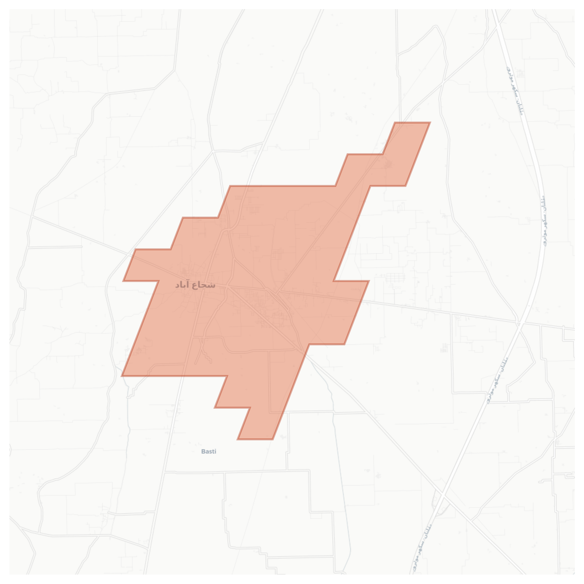 Shujaabad geographic map