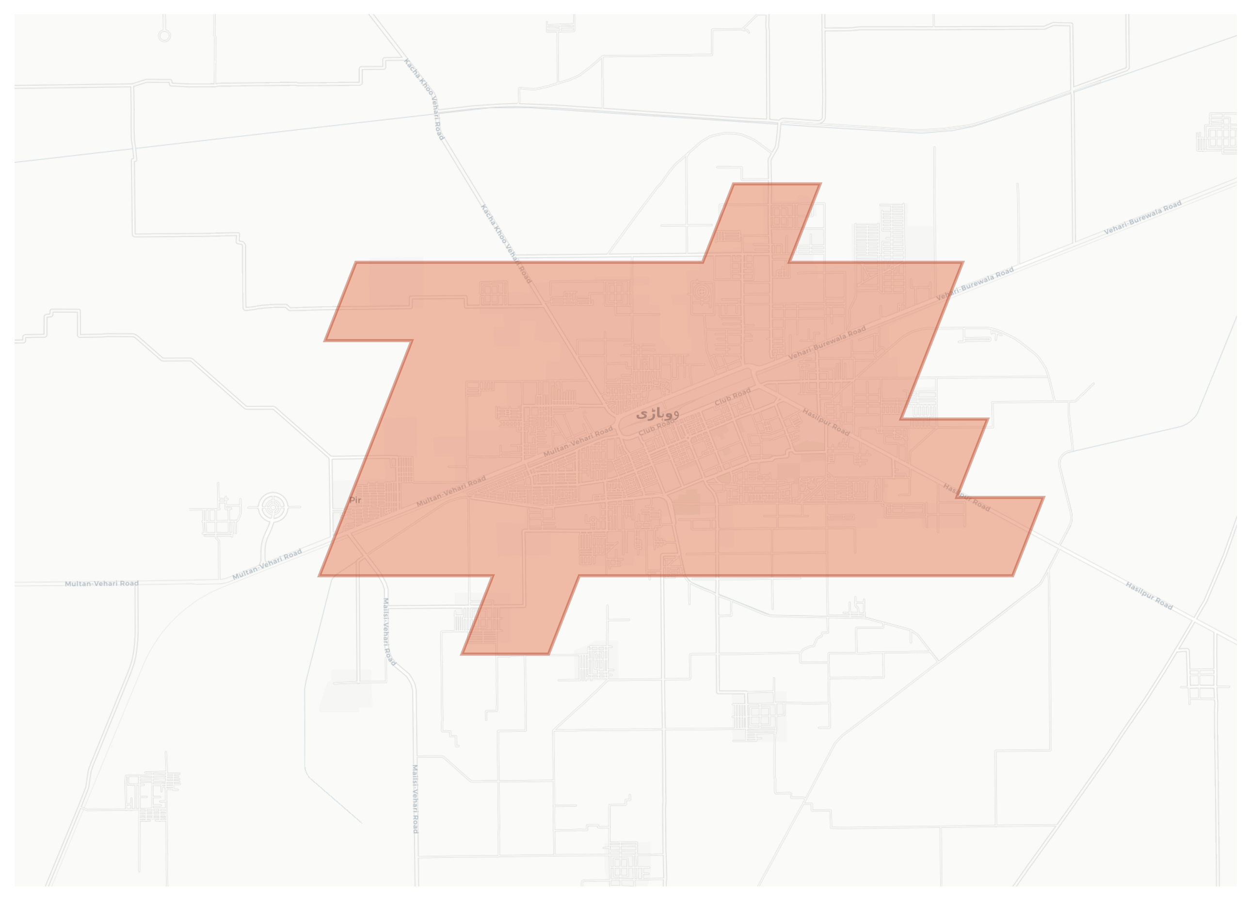 Vehari geographic map