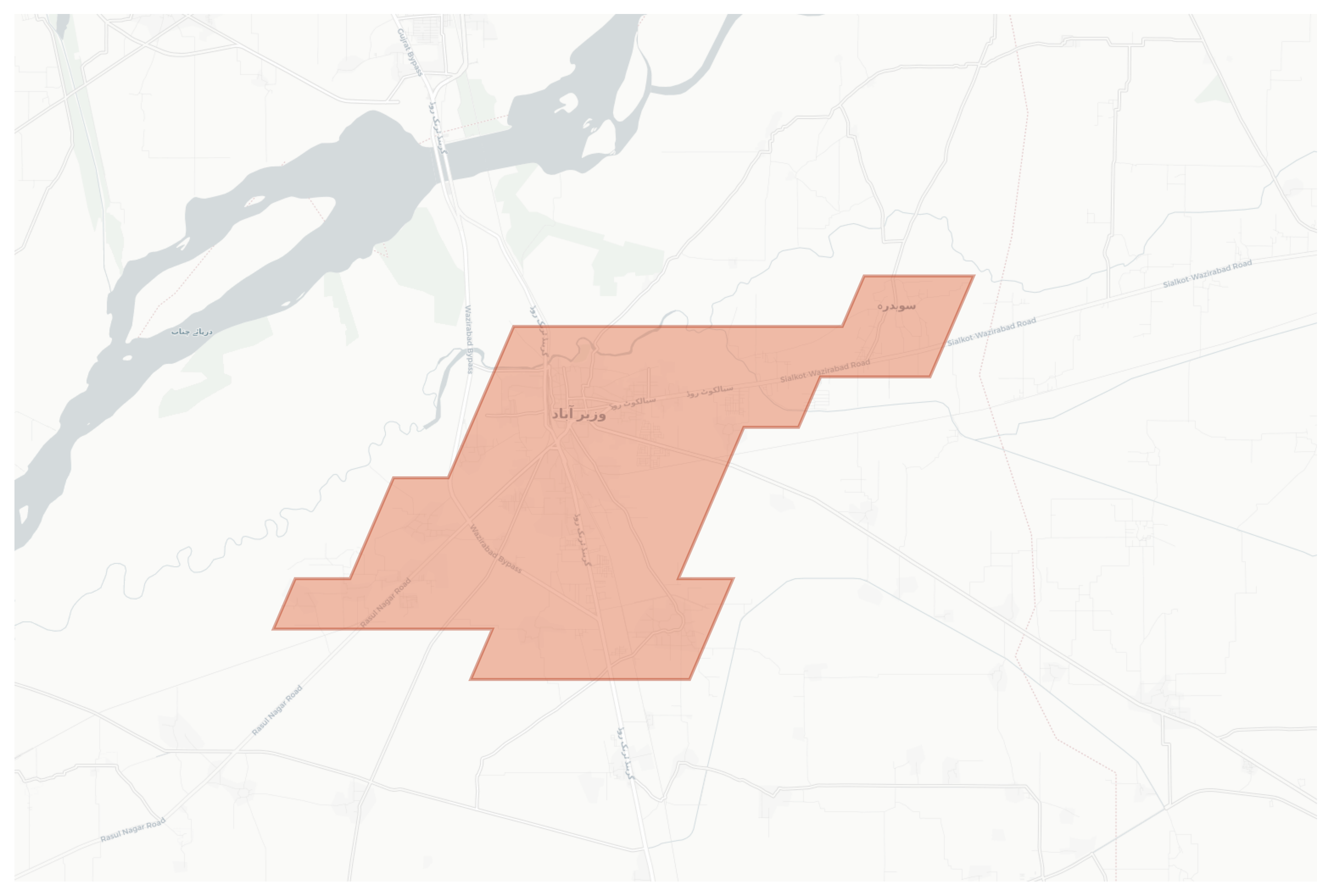 Wazirabad geographic map