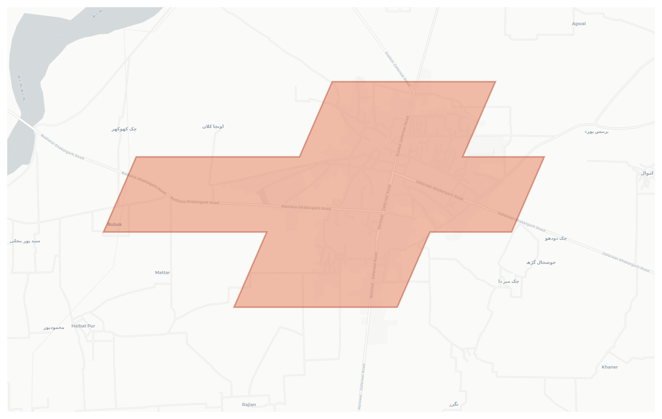 Zafarwal geographic map