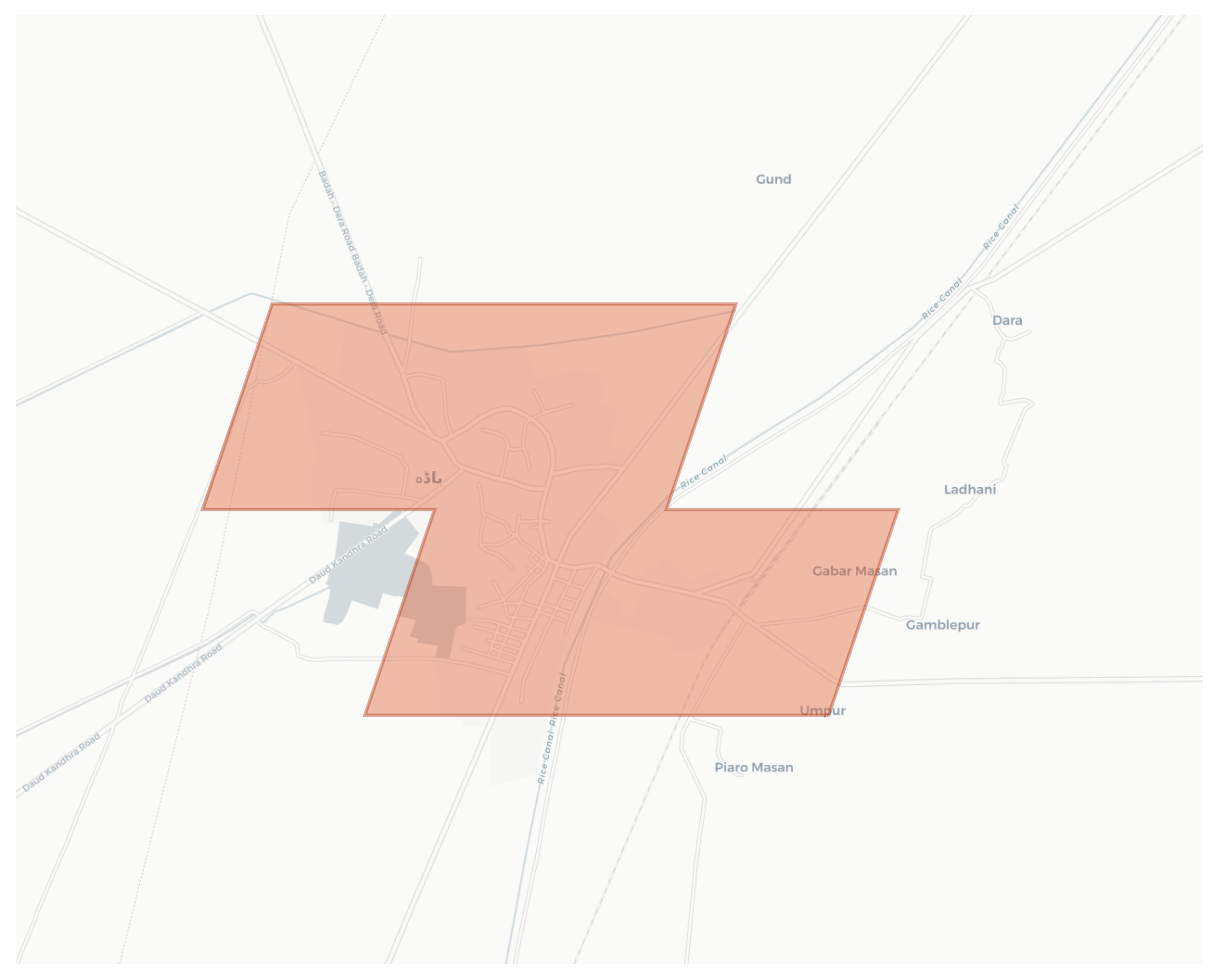 Badah geographic map