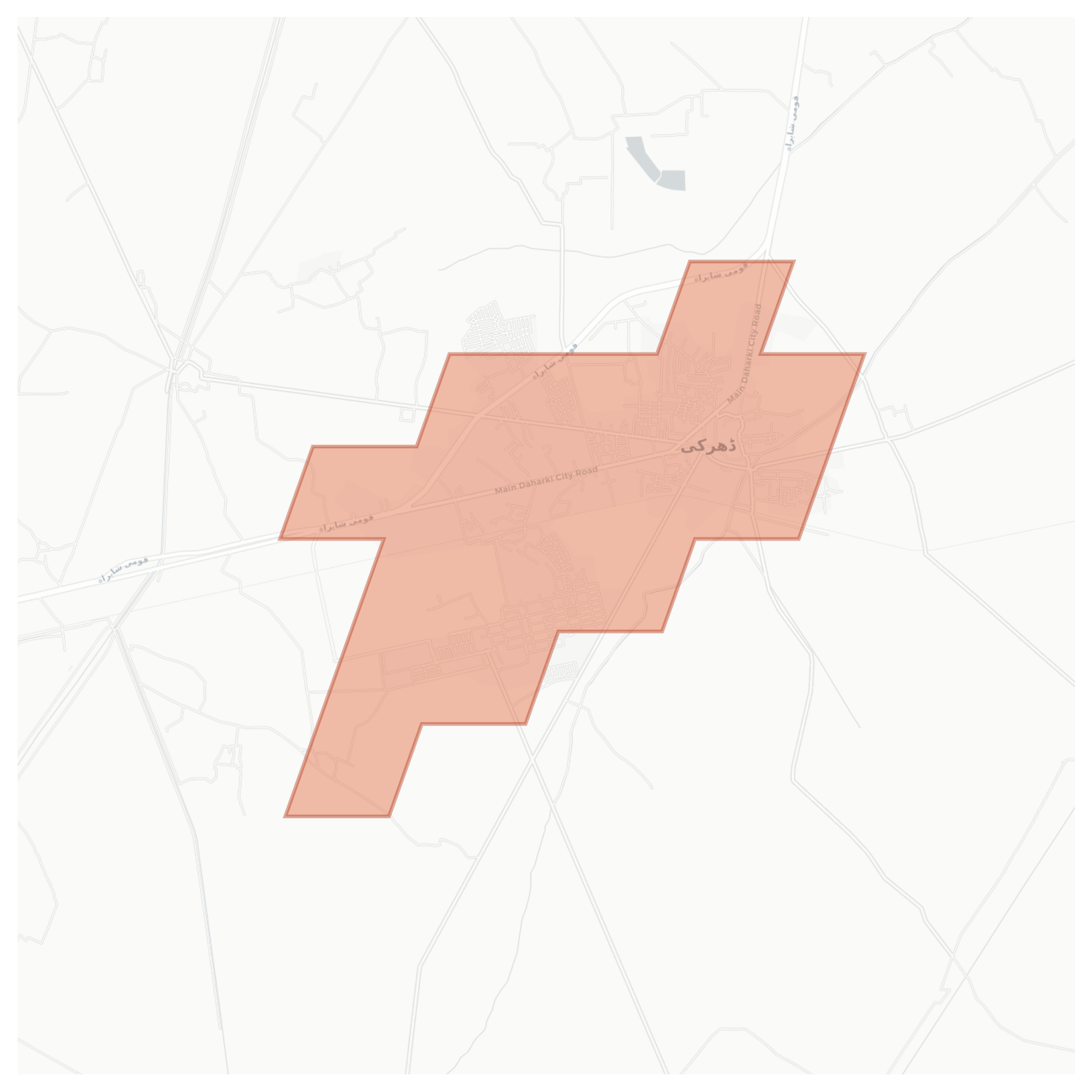 Daharki geographic map
