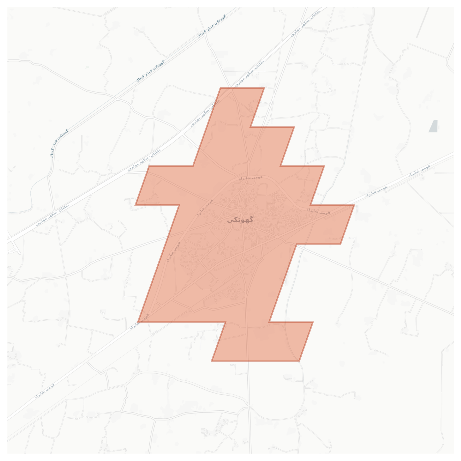 Ghotki geographic map