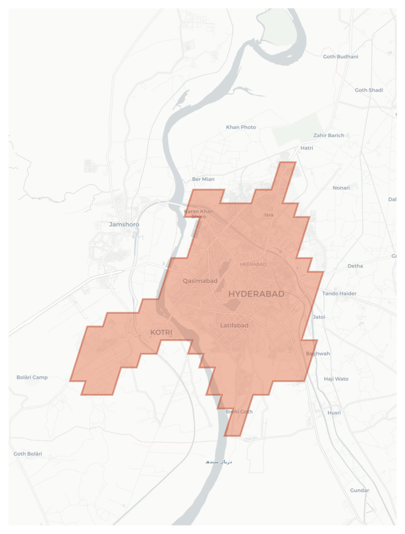 Hyderabad geographic map