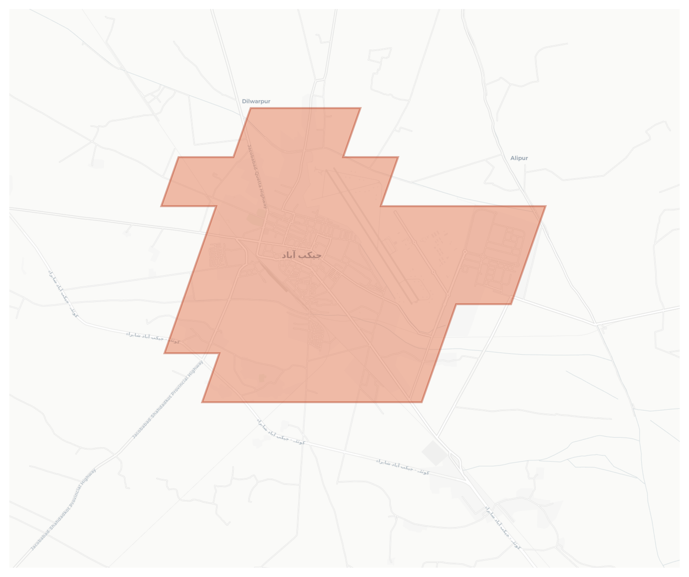 Jacobabad geographic map