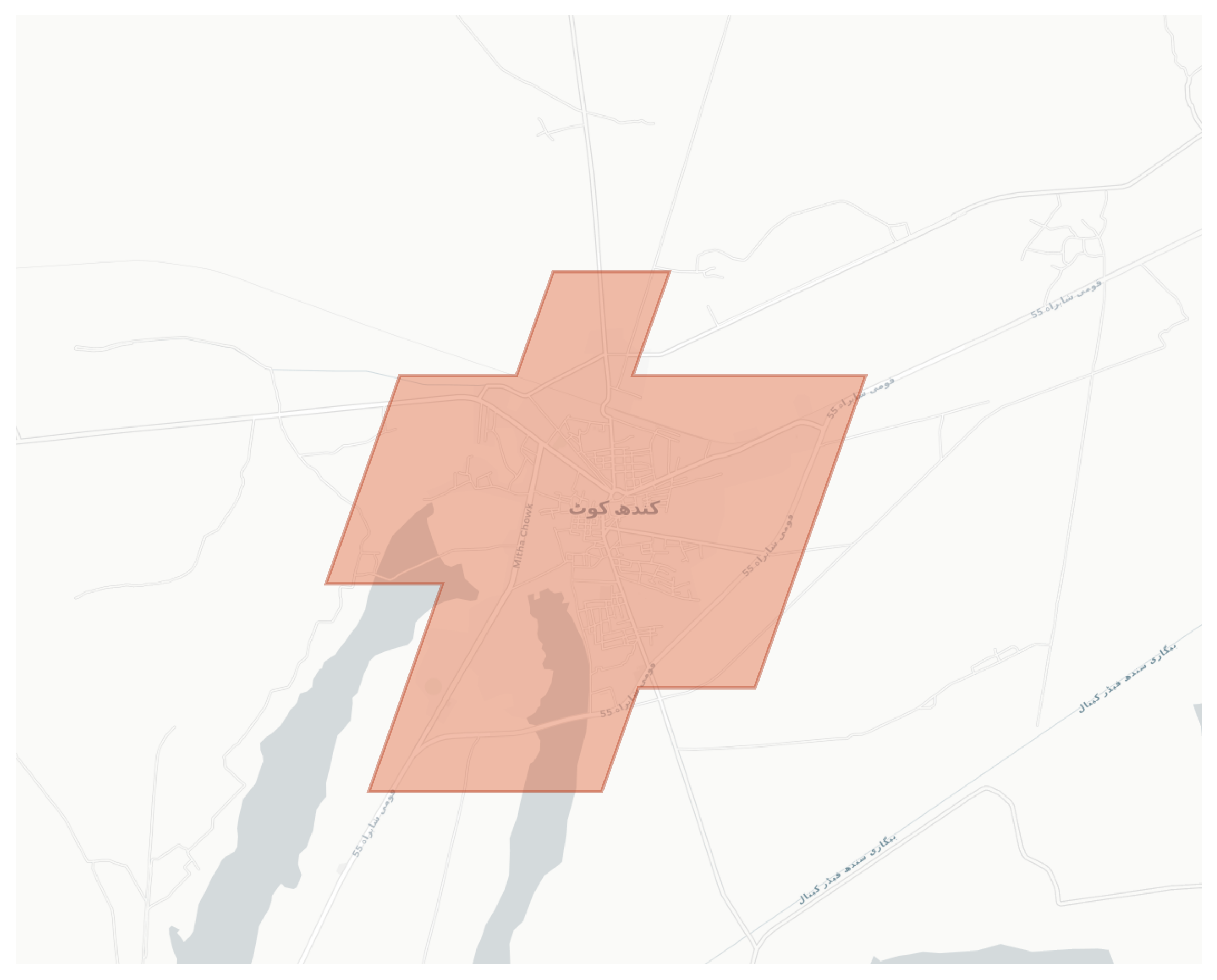 Kandhkot geographic map