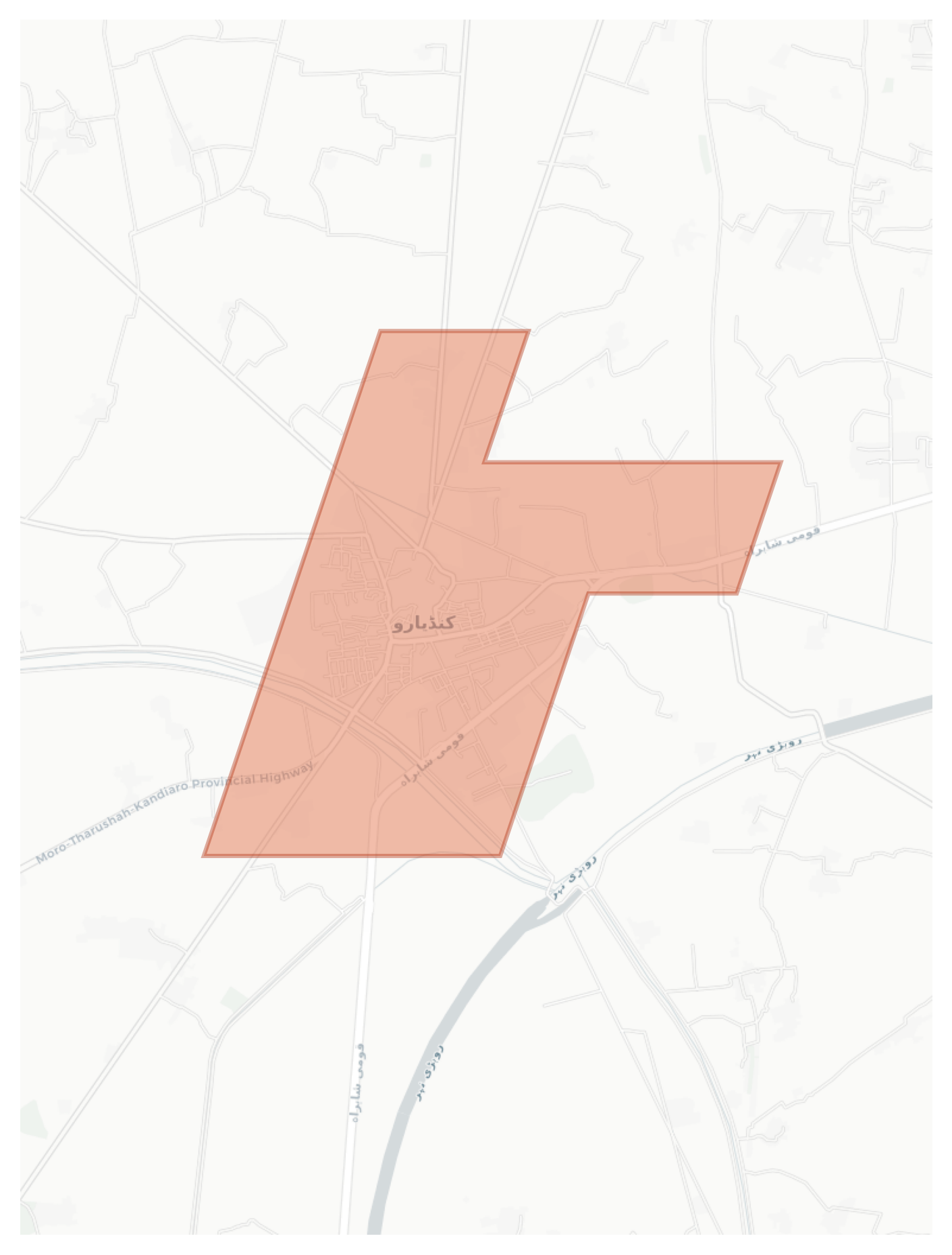 Kandiaro geographic map