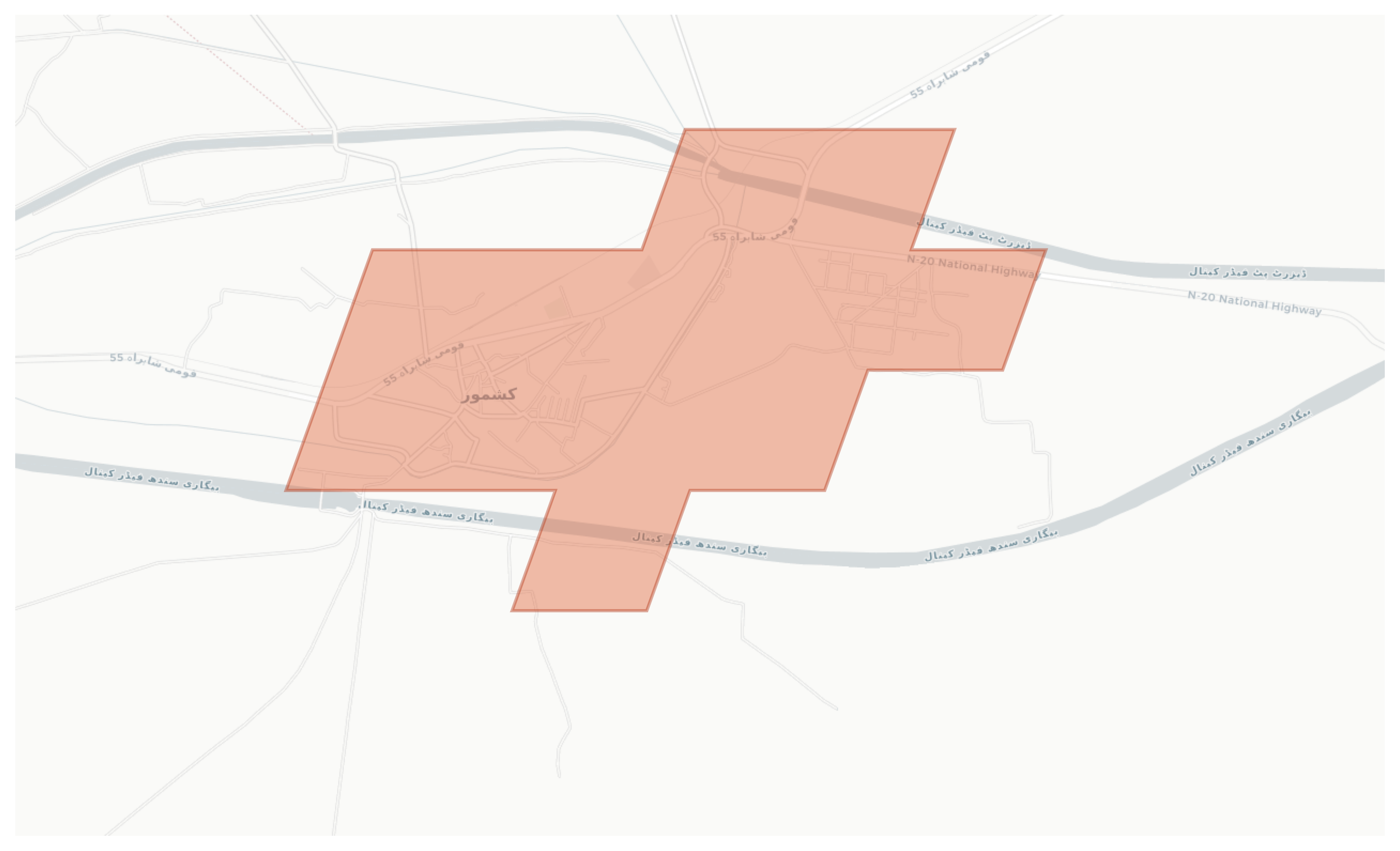 Kashmore geographic map