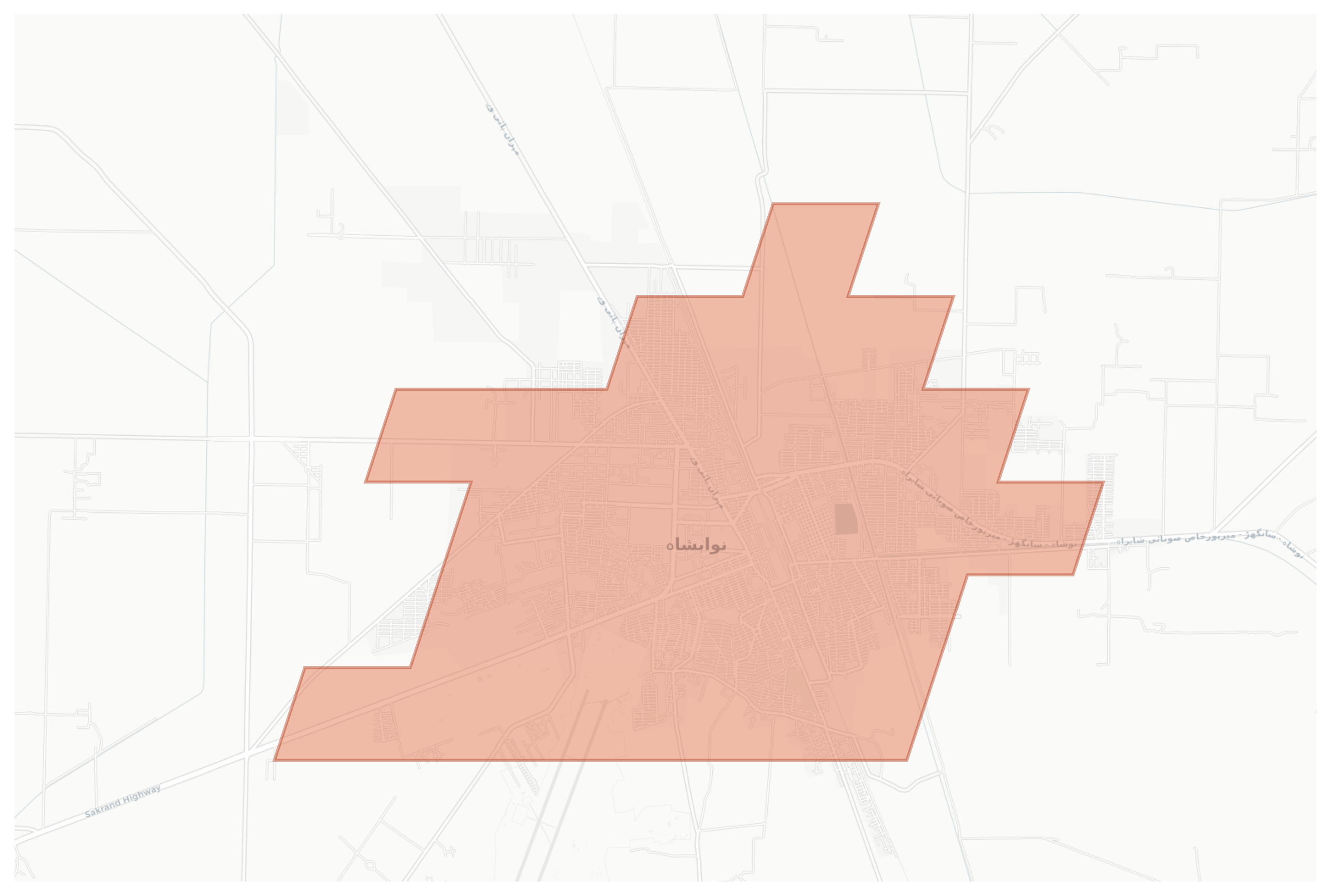 Nawabshah geographic map