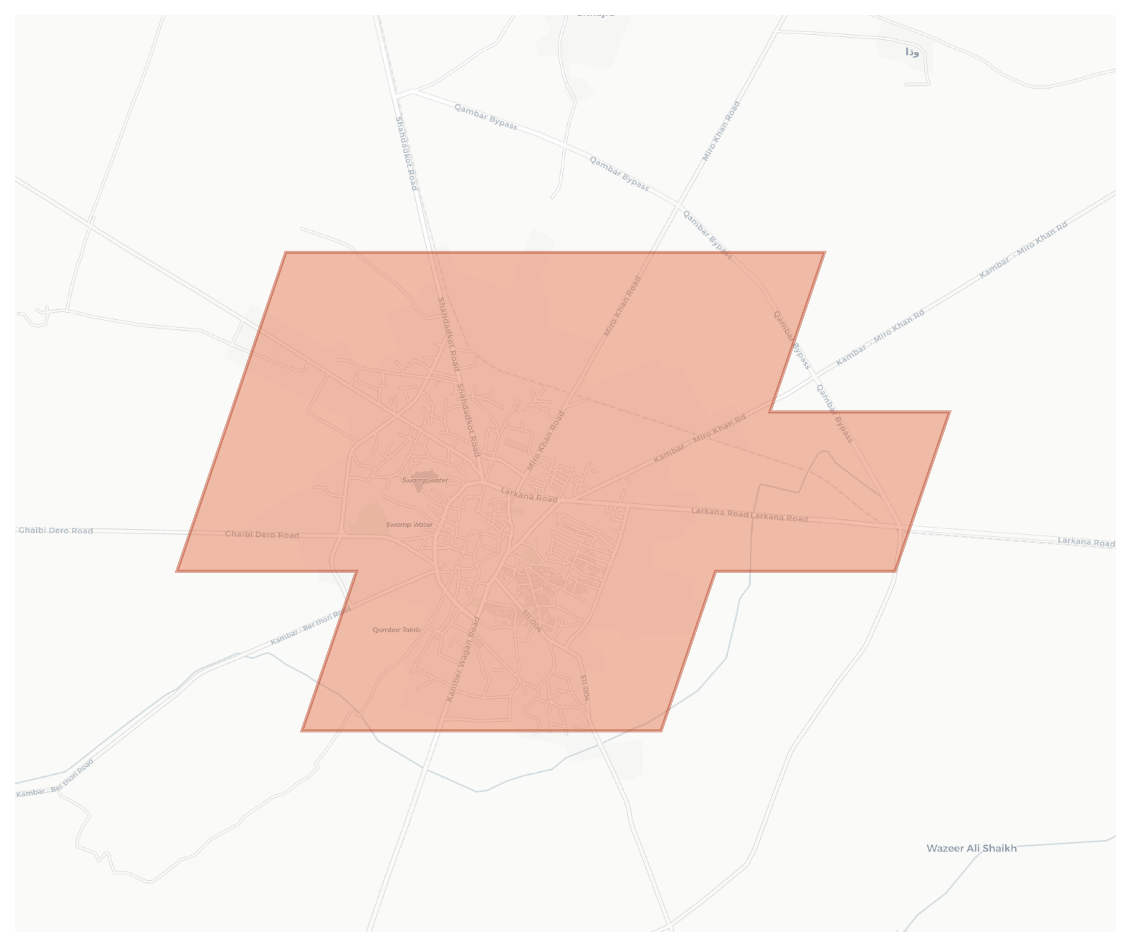 Qambar geographic map