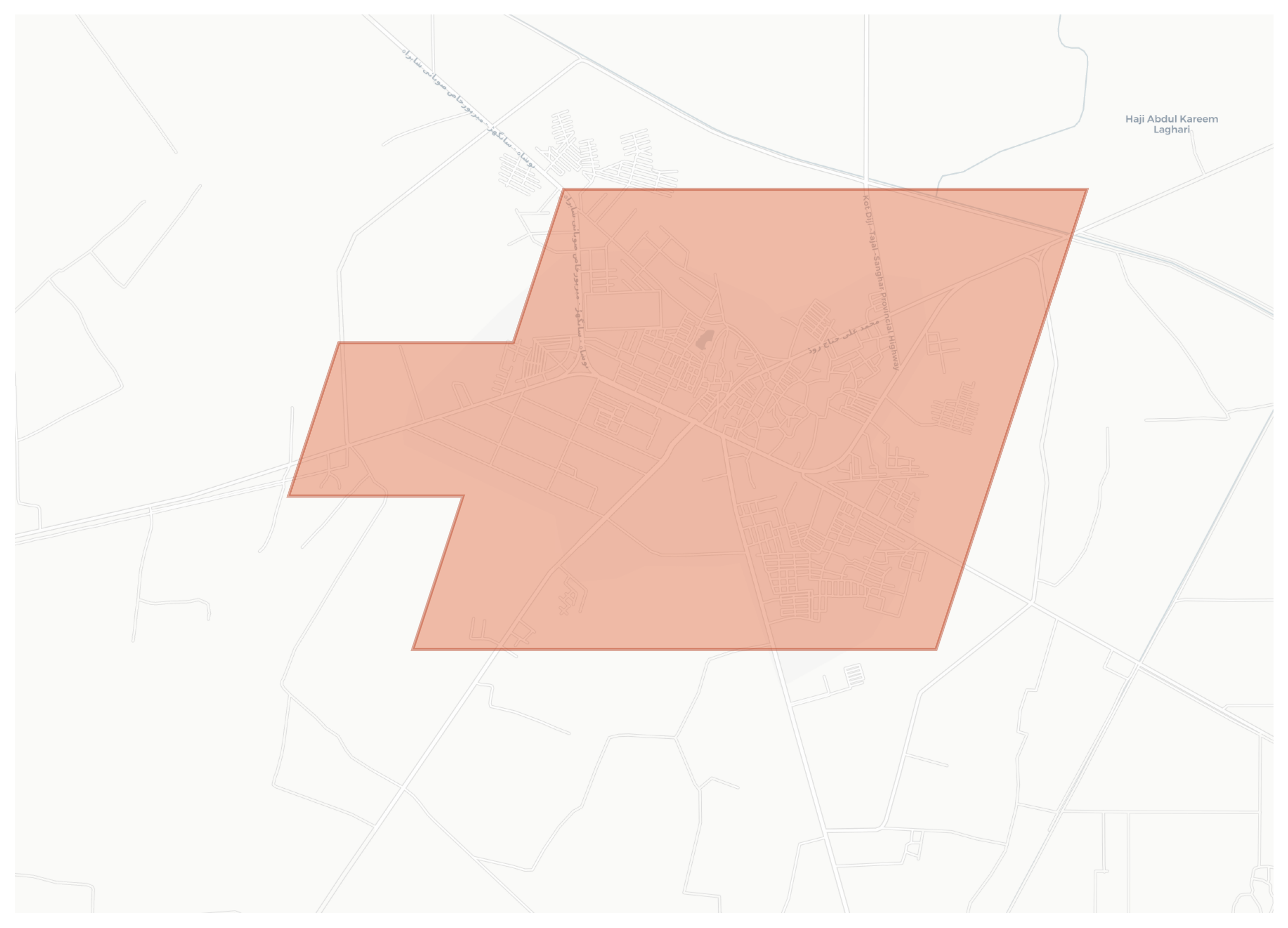Sanghar geographic map