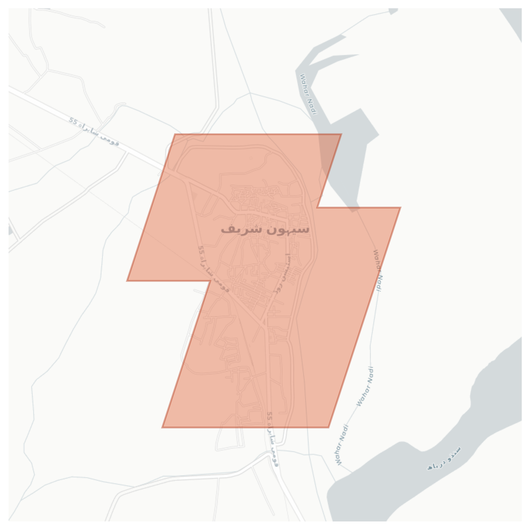 Sehwan geographic map