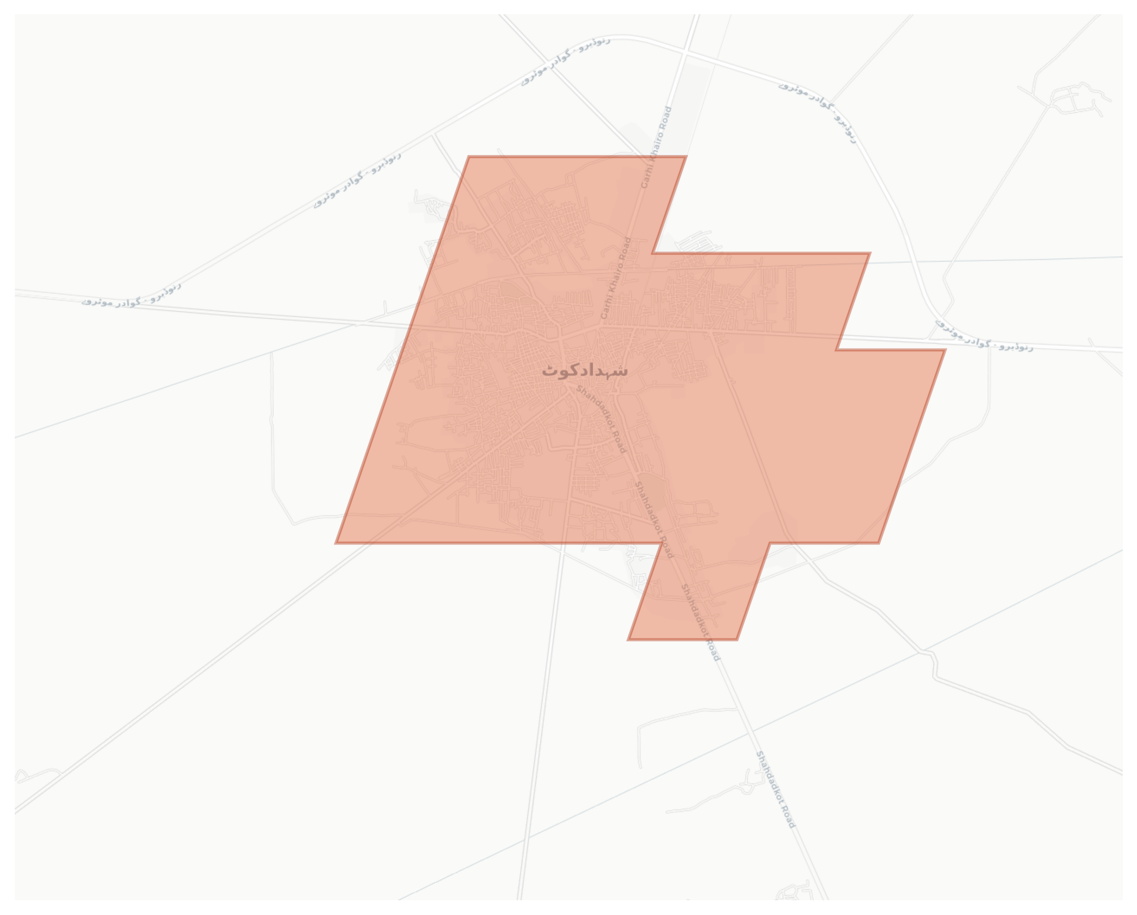 Shahdadkot geographic map