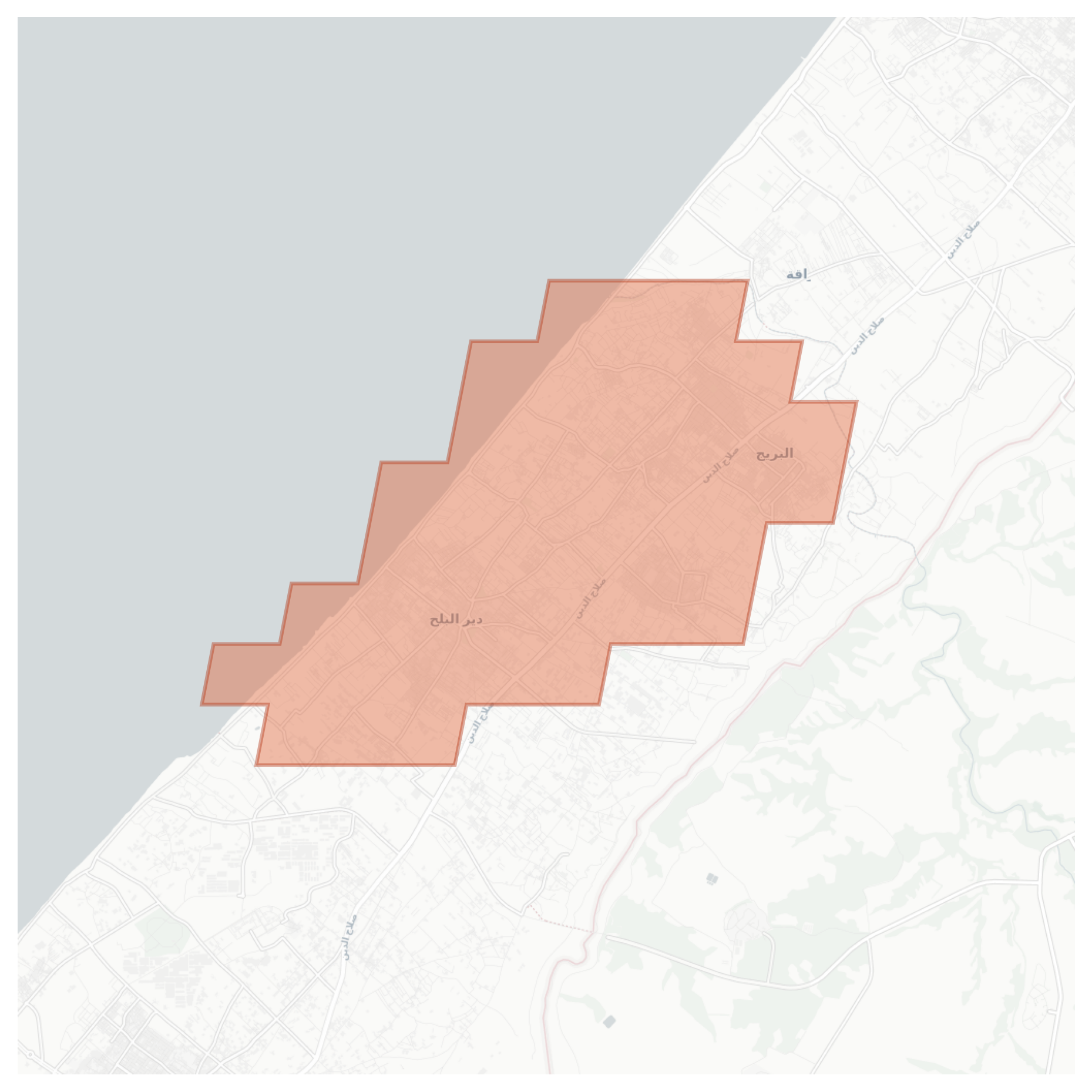 Deir el-Balah geographic map