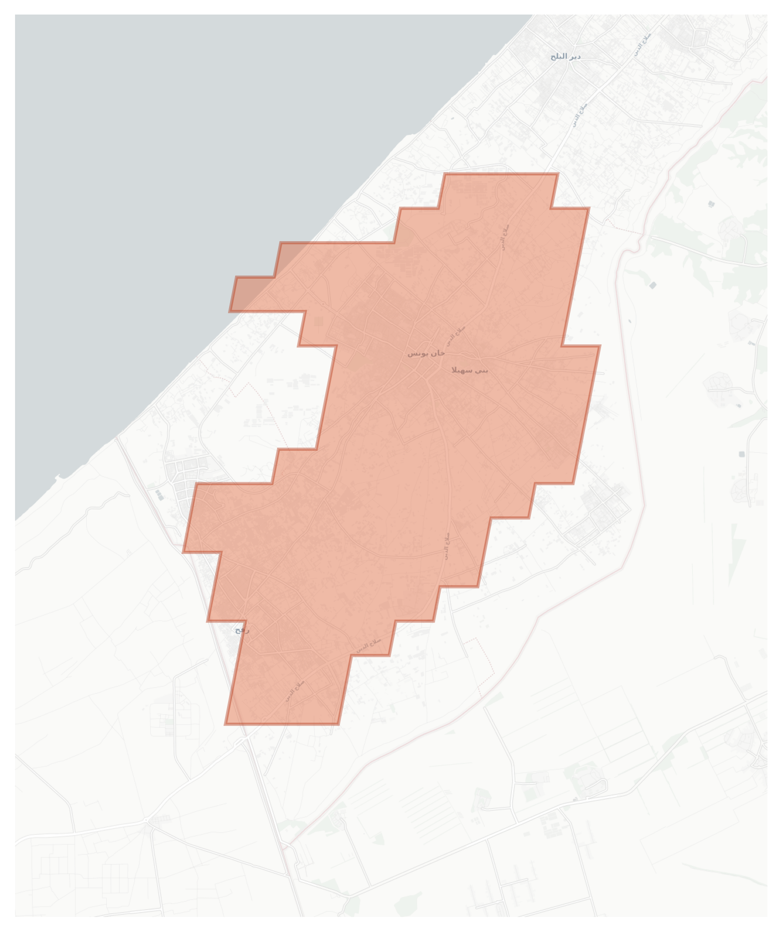 Khan Yunis geographic map
