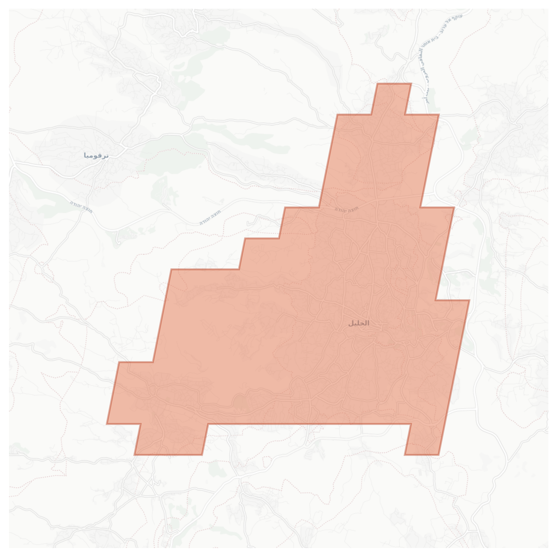 Hebron geographic map