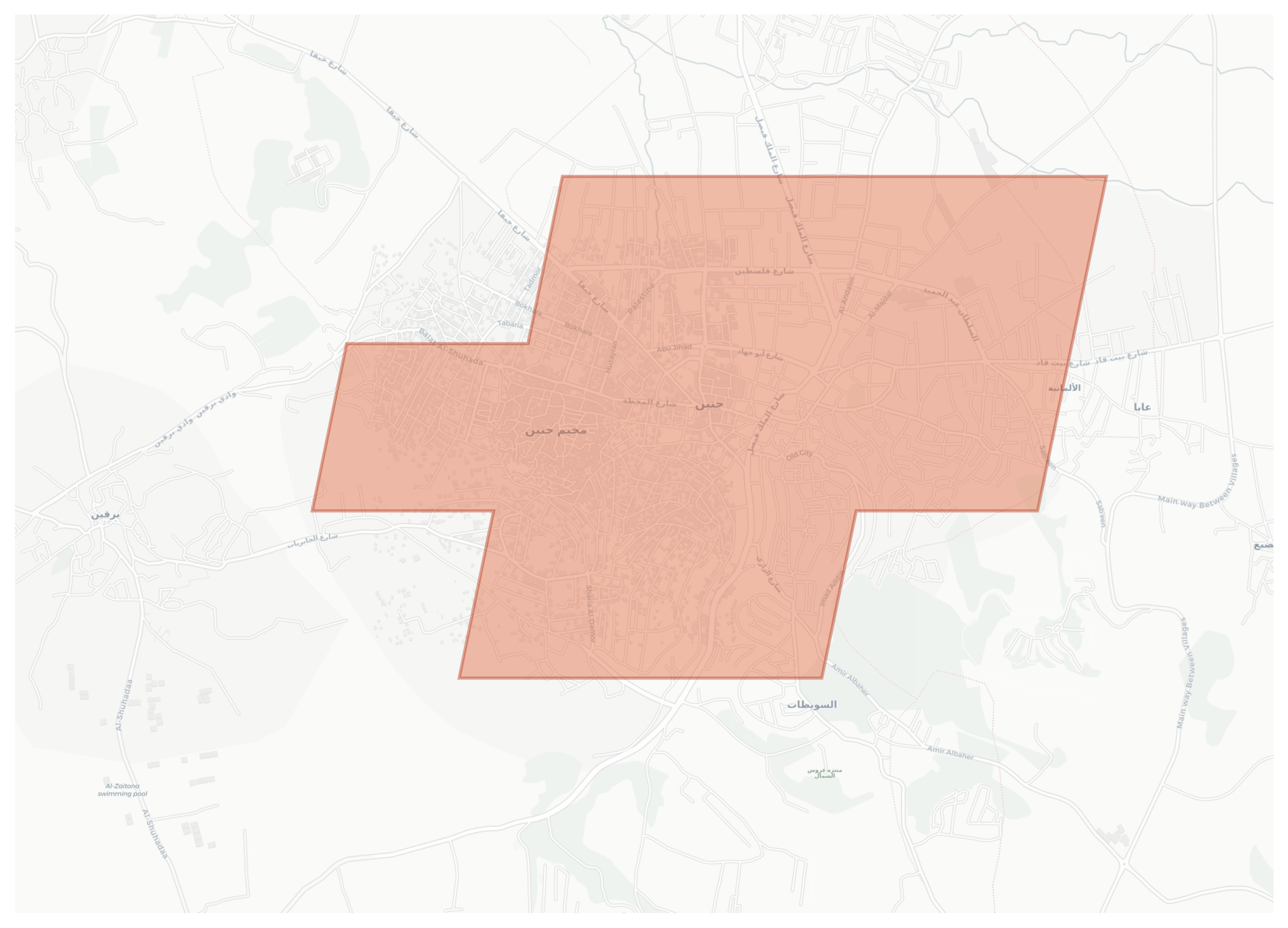 Jenin geographic map