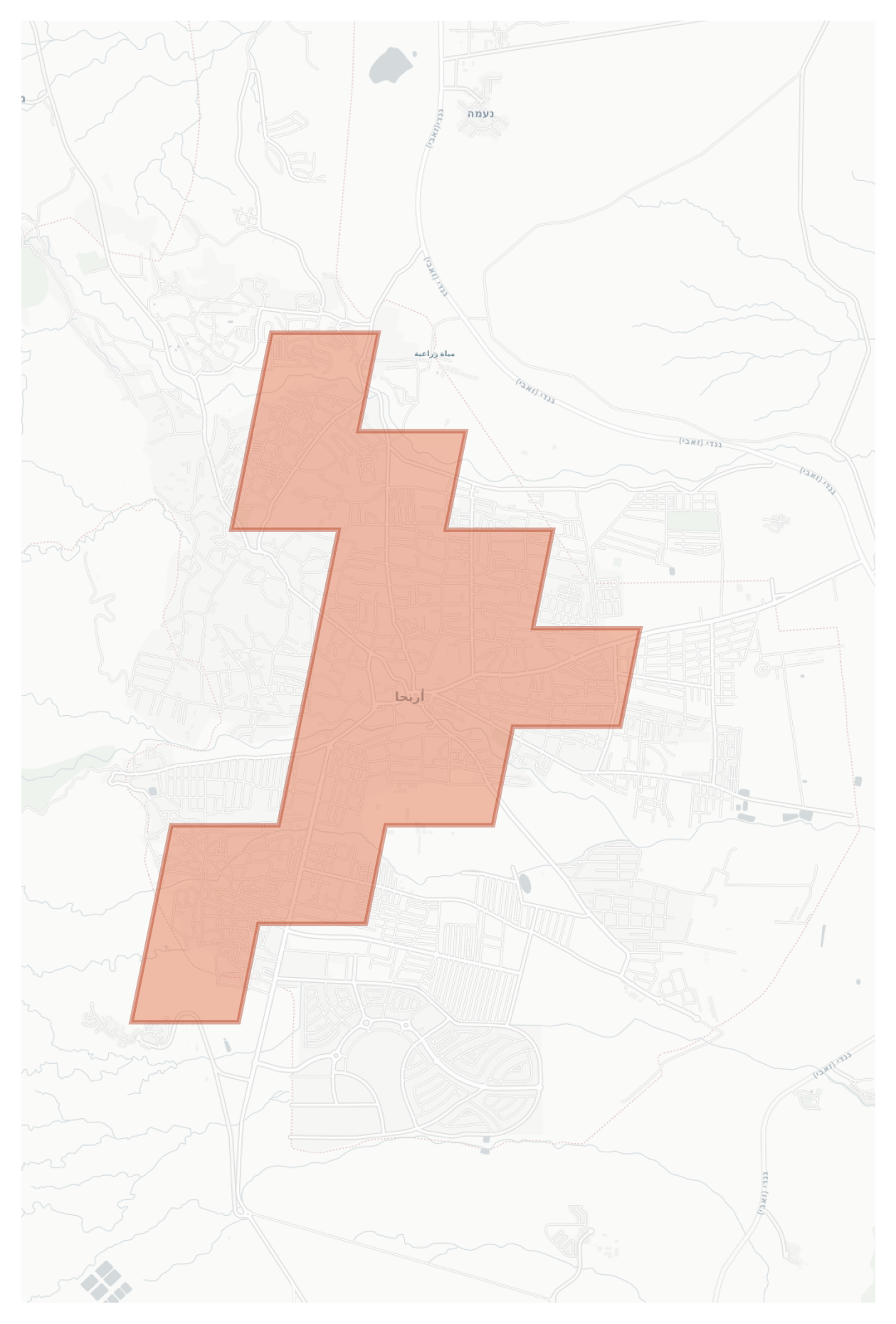 Jericho geographic map