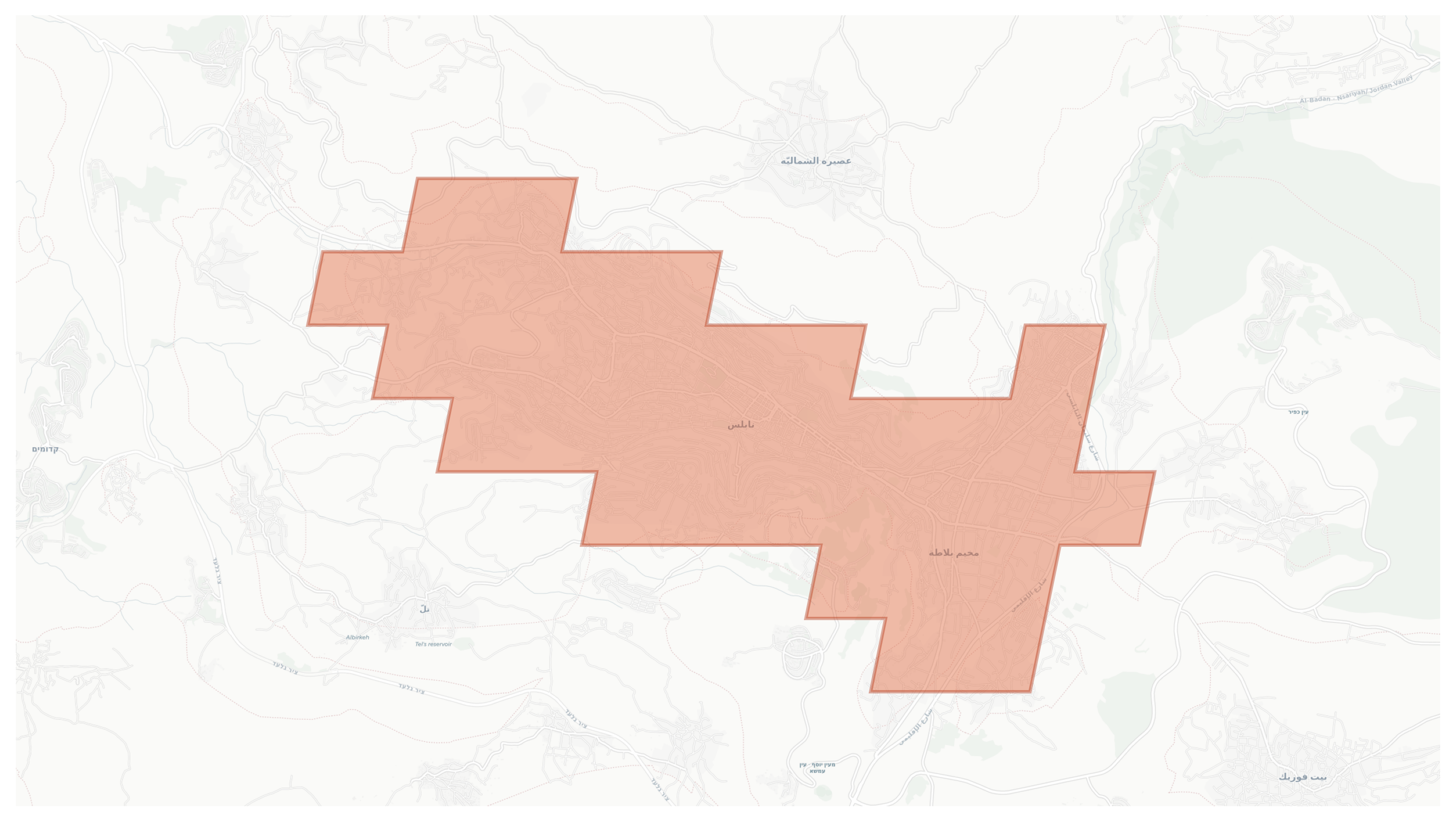 Nablus geographic map
