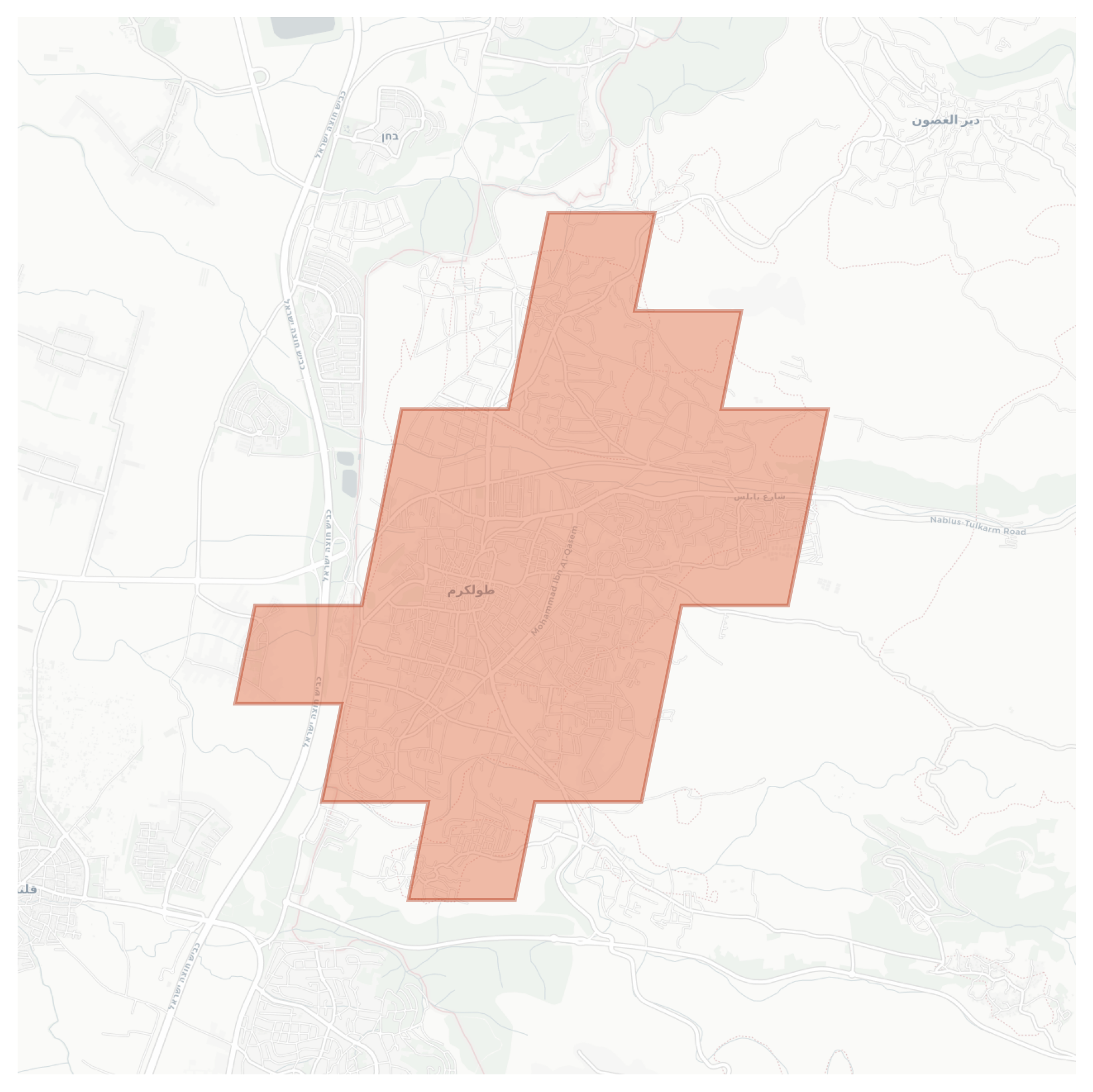 Tulkarm geographic map