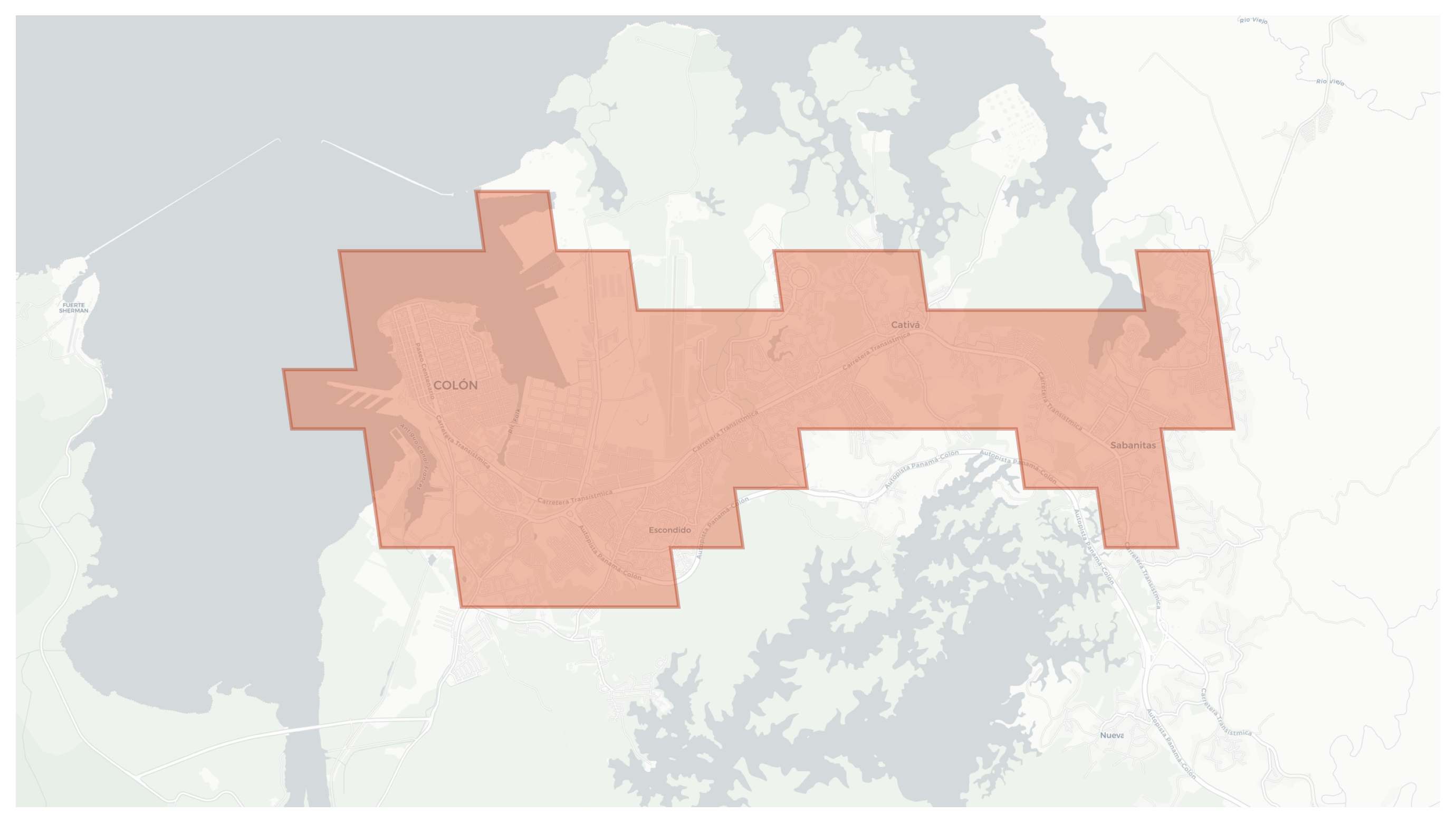 Colón geographic map