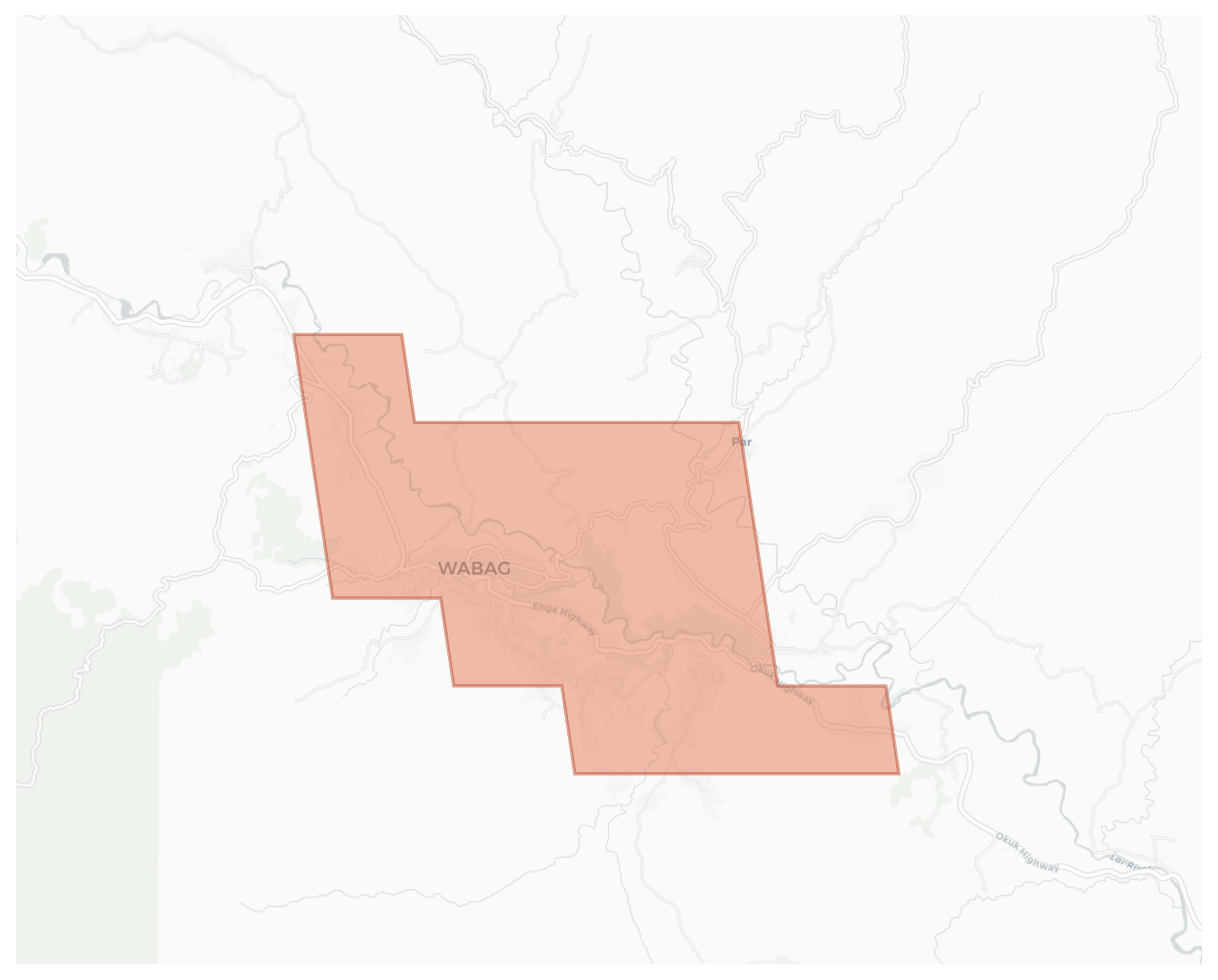Wabag geographic map