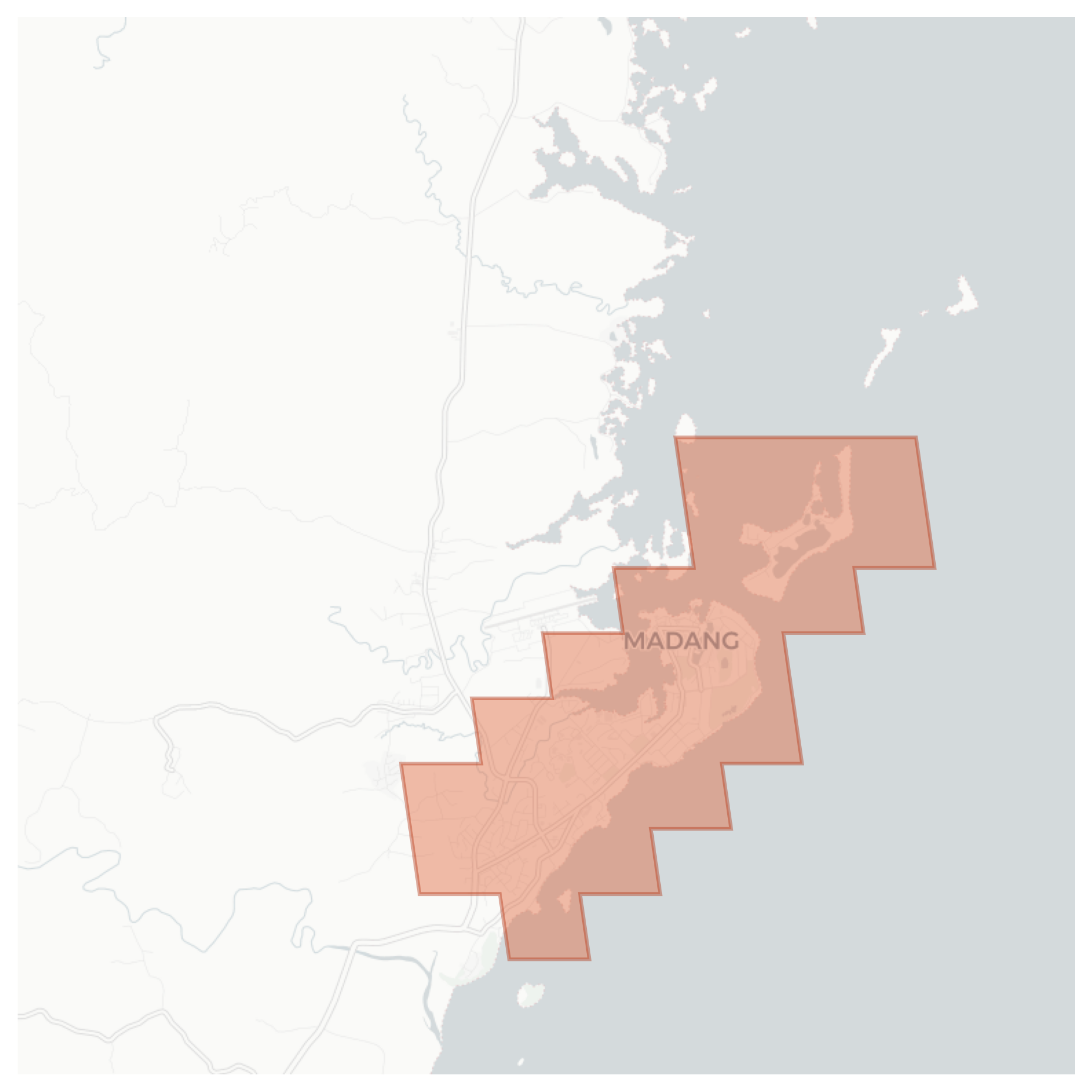 Madang geographic map