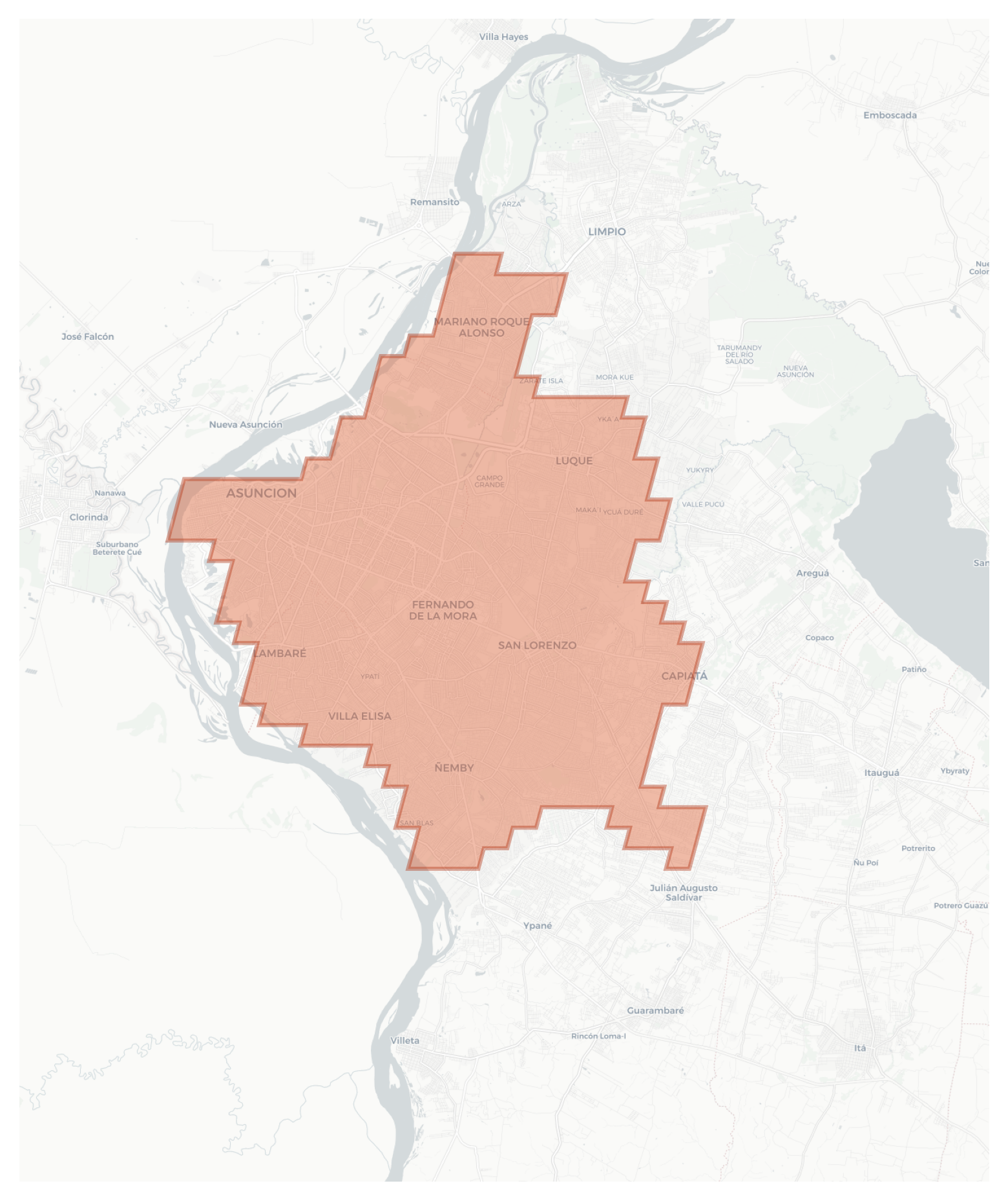 Asuncion geographic map
