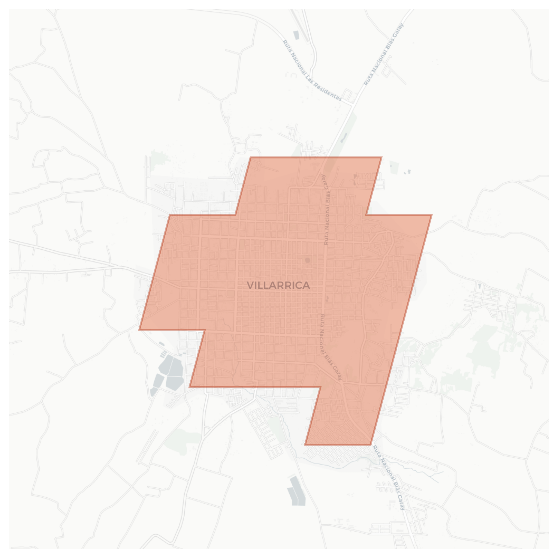 Villarrica geographic map
