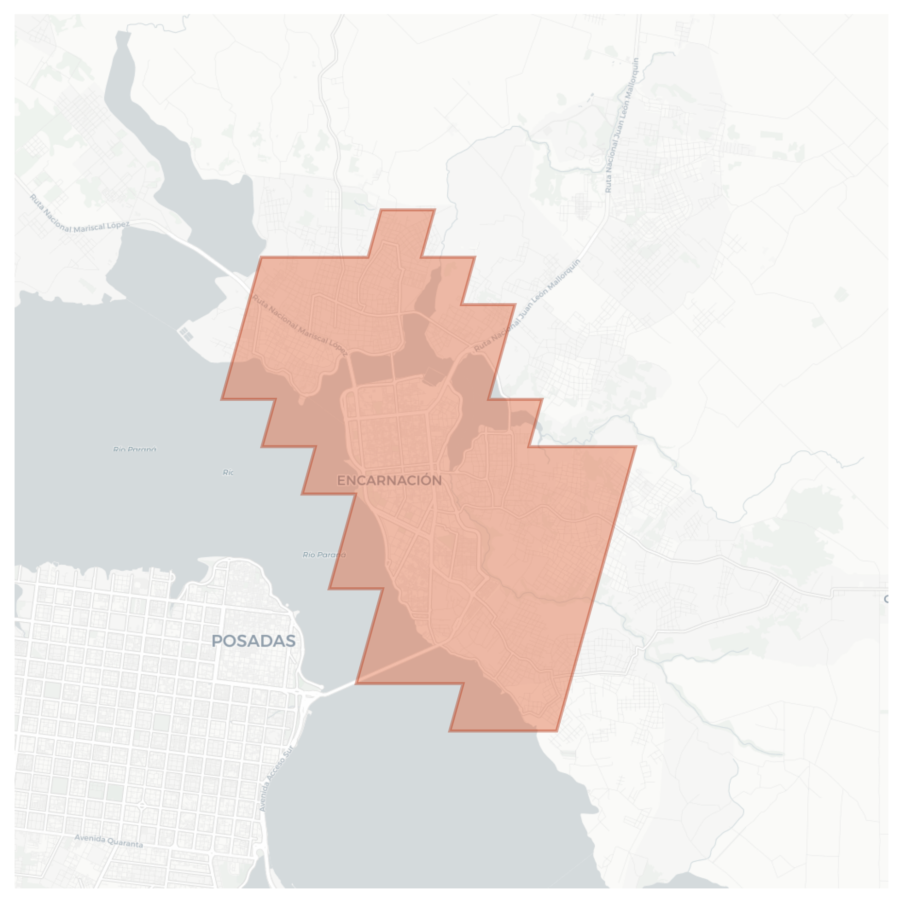 Encarnacion geographic map