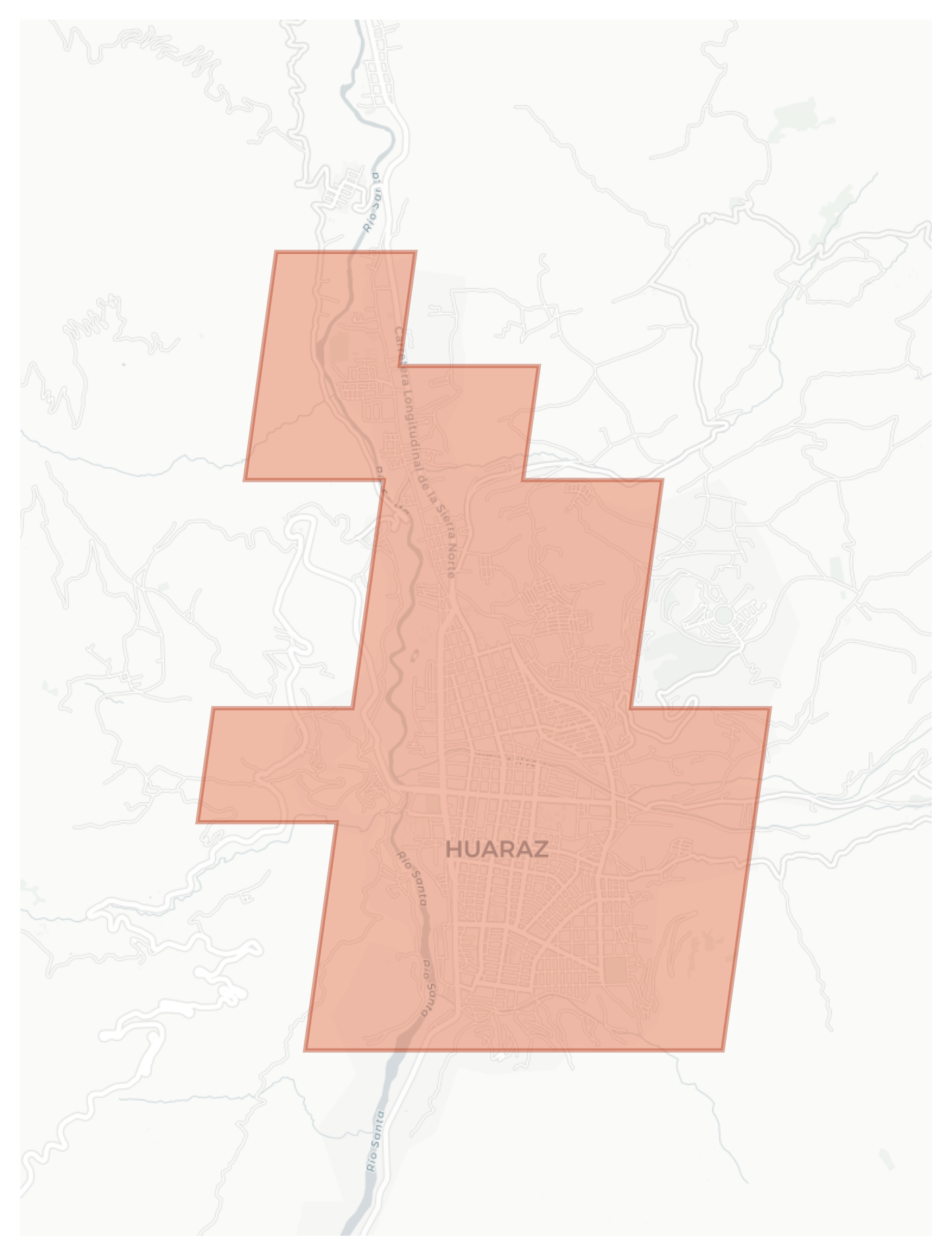 Huaraz geographic map