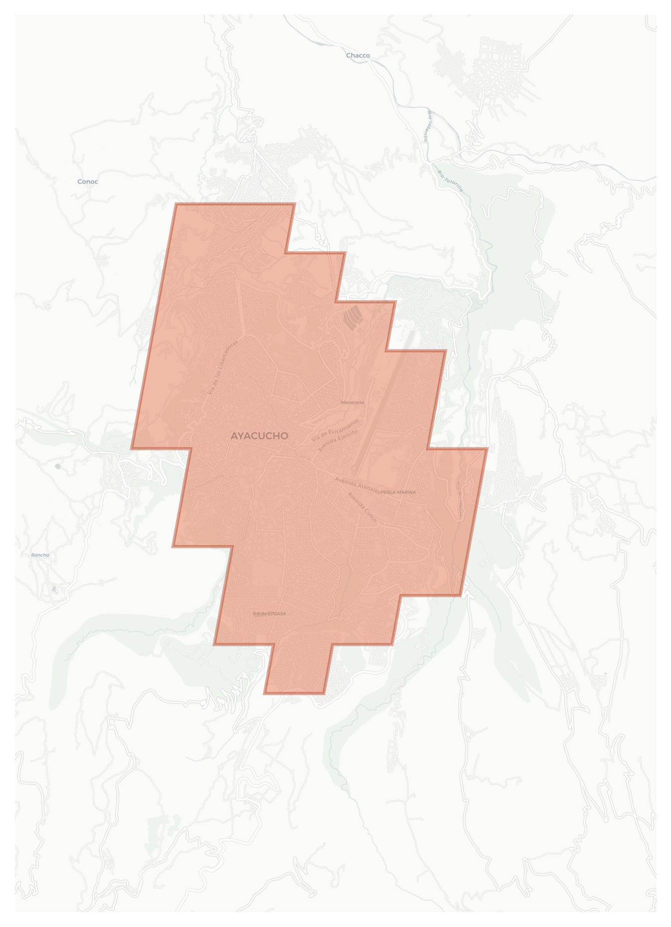 Ayacucho geographic map