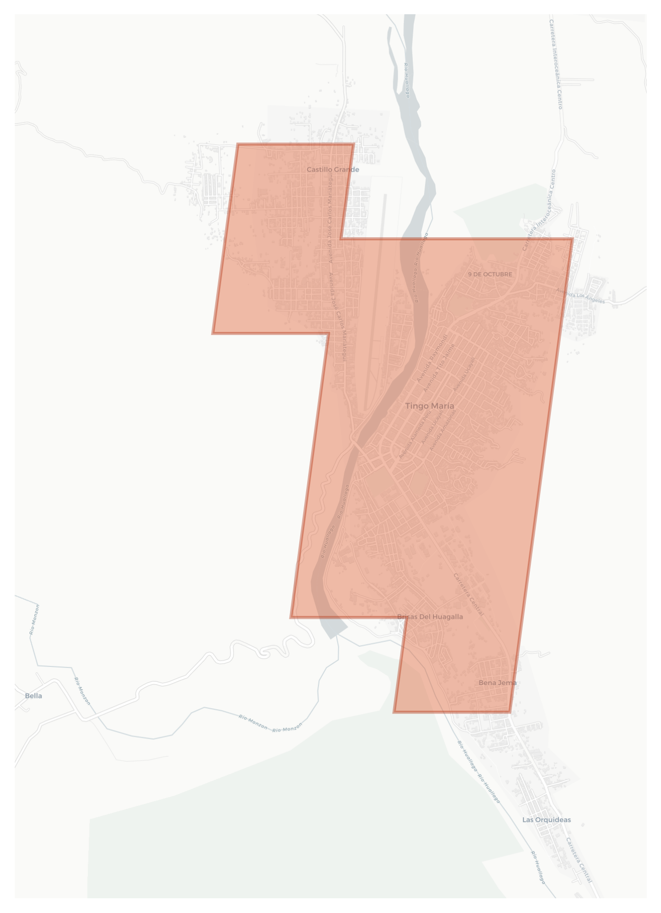 Tingo María geographic map