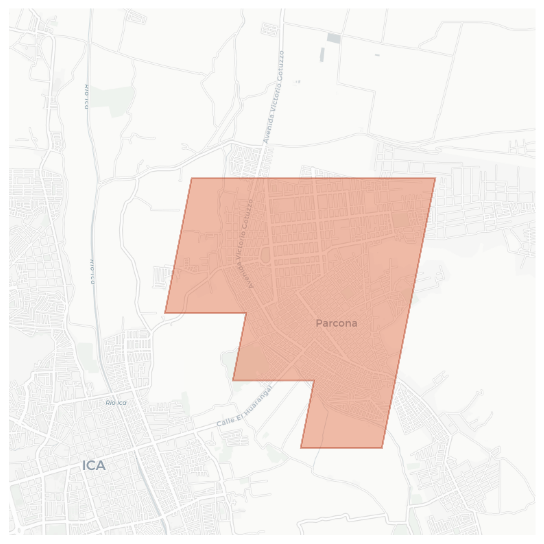 Parcona geographic map