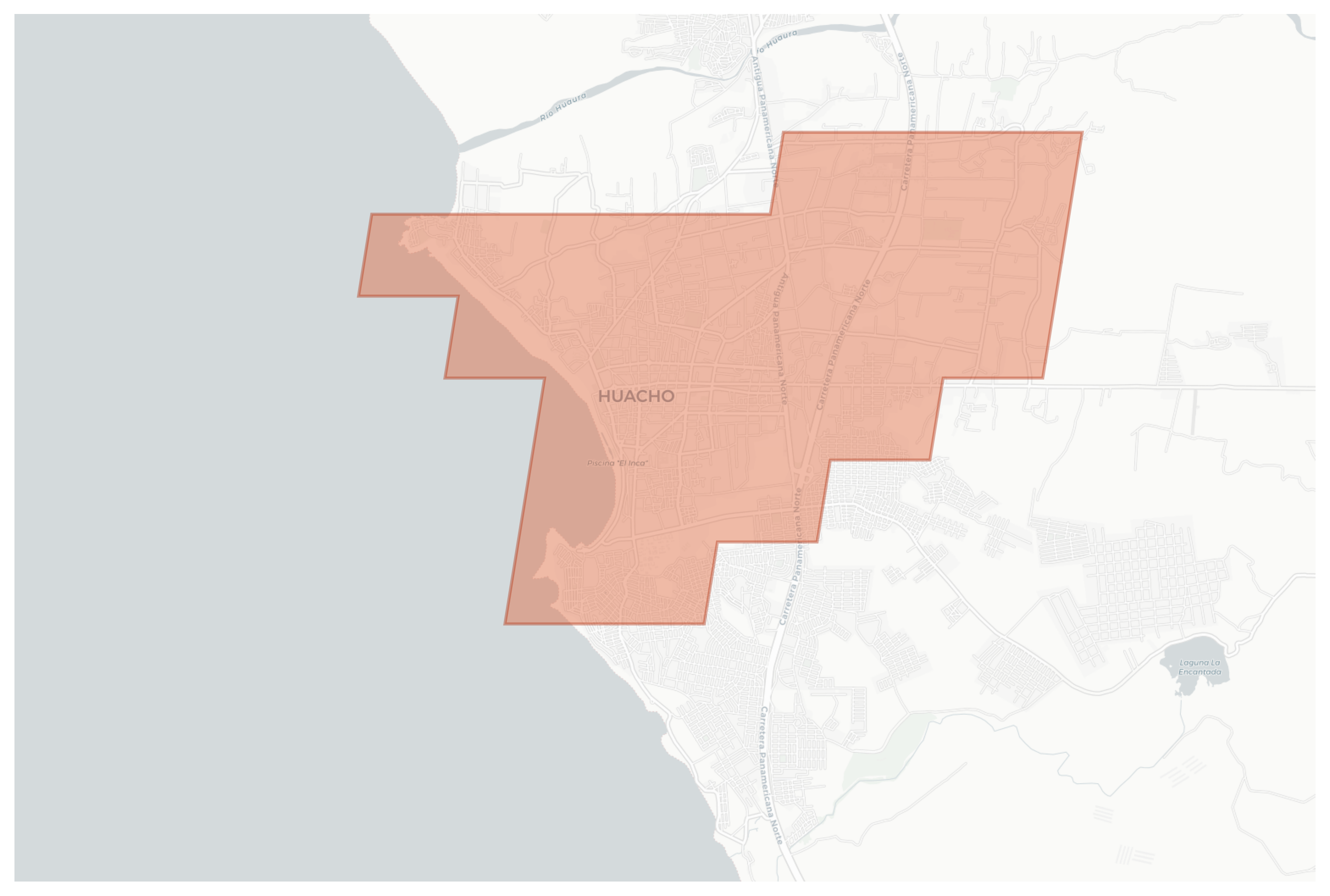 Huacho geographic map