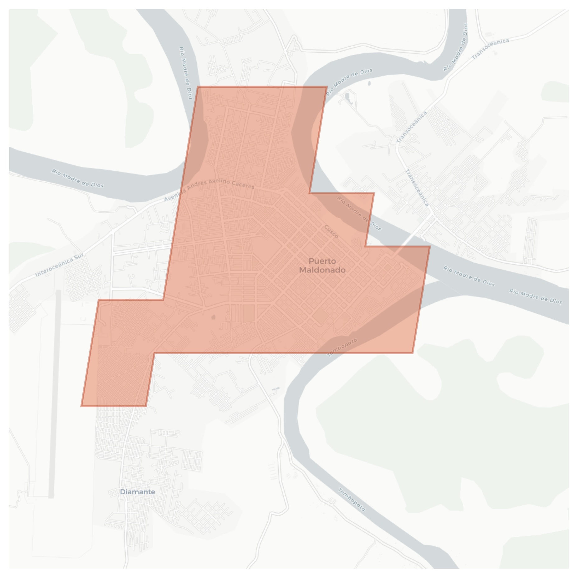 Puerto Maldonado geographic map