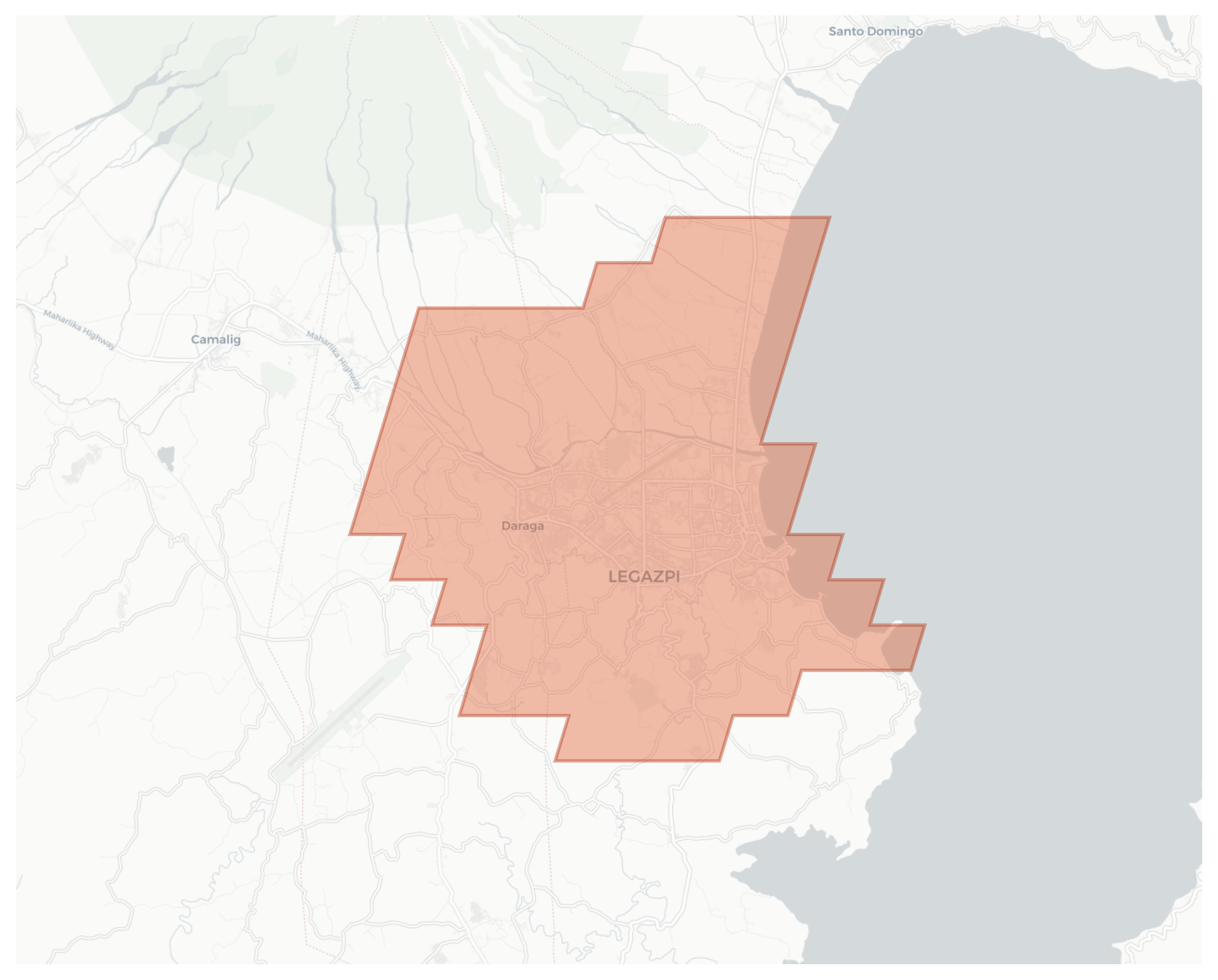 Legazpi geographic map