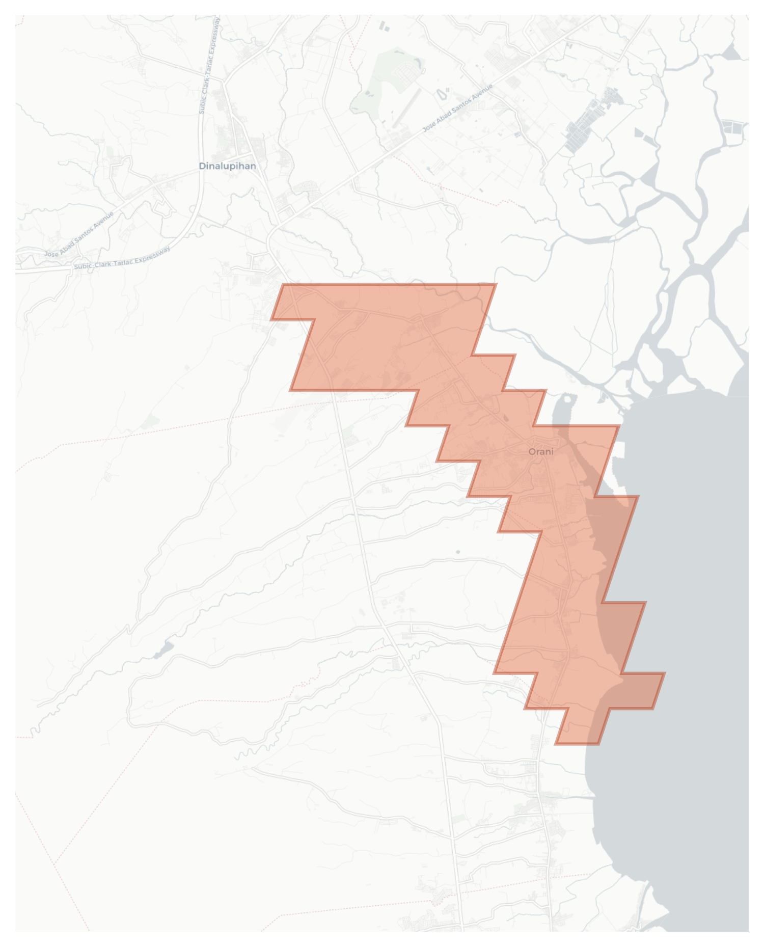 Orani geographic map