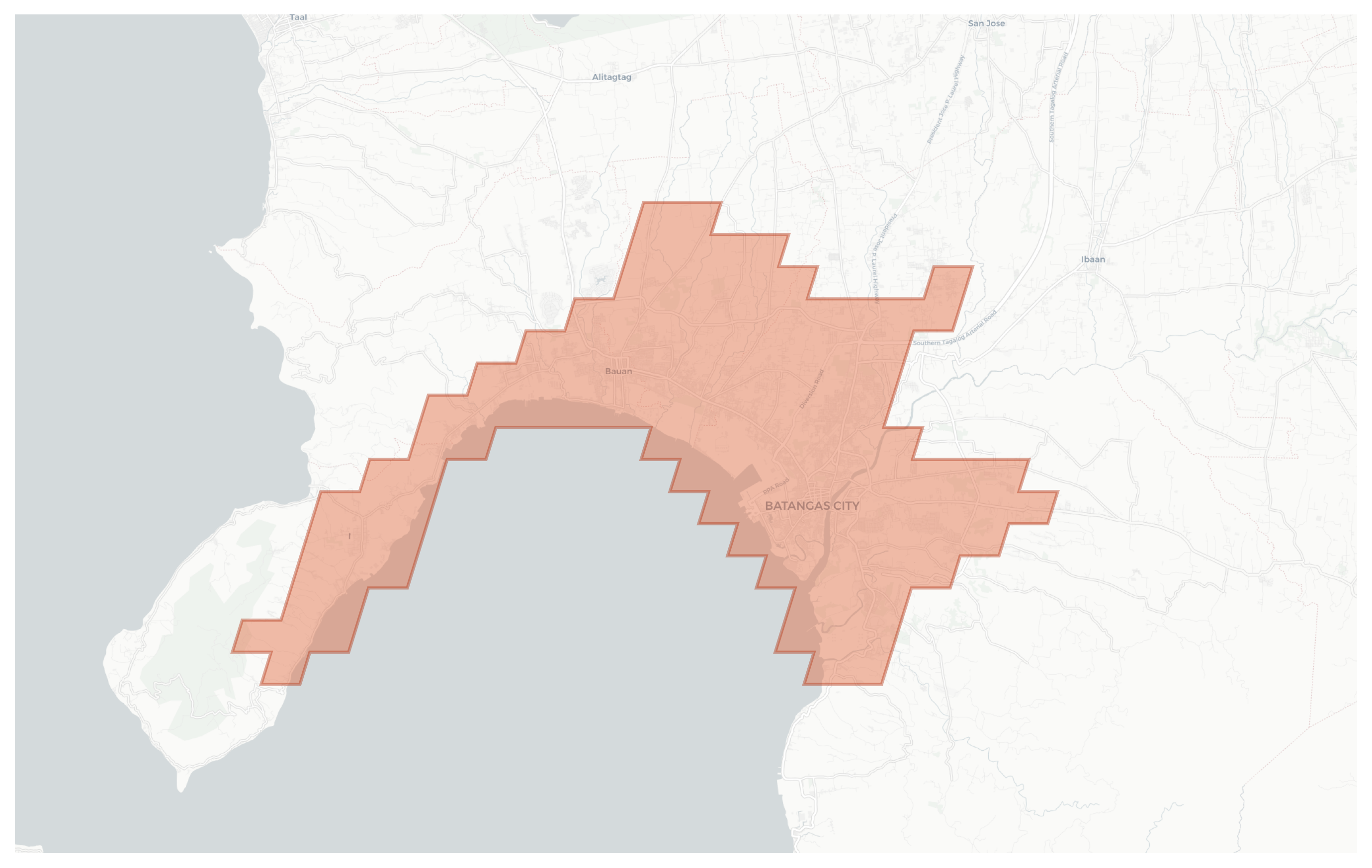 Batangas City geographic map