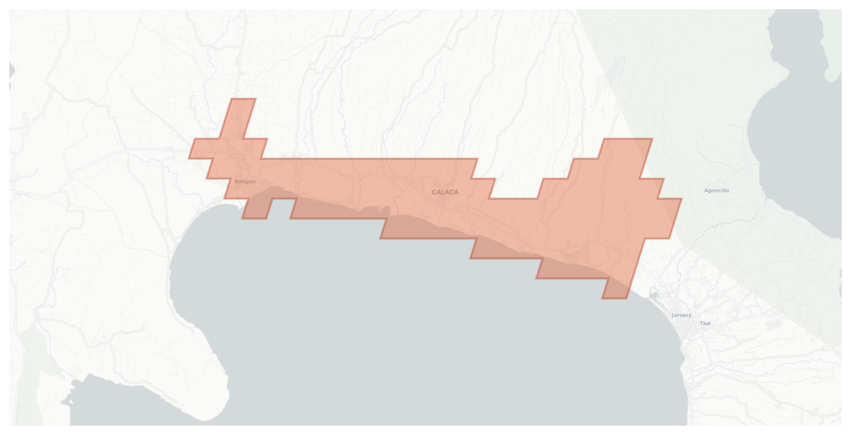 Calaca geographic map