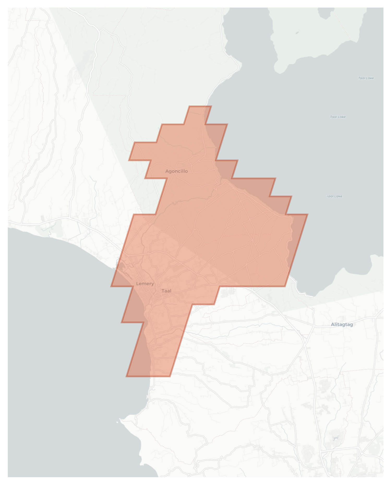 Lemery geographic map