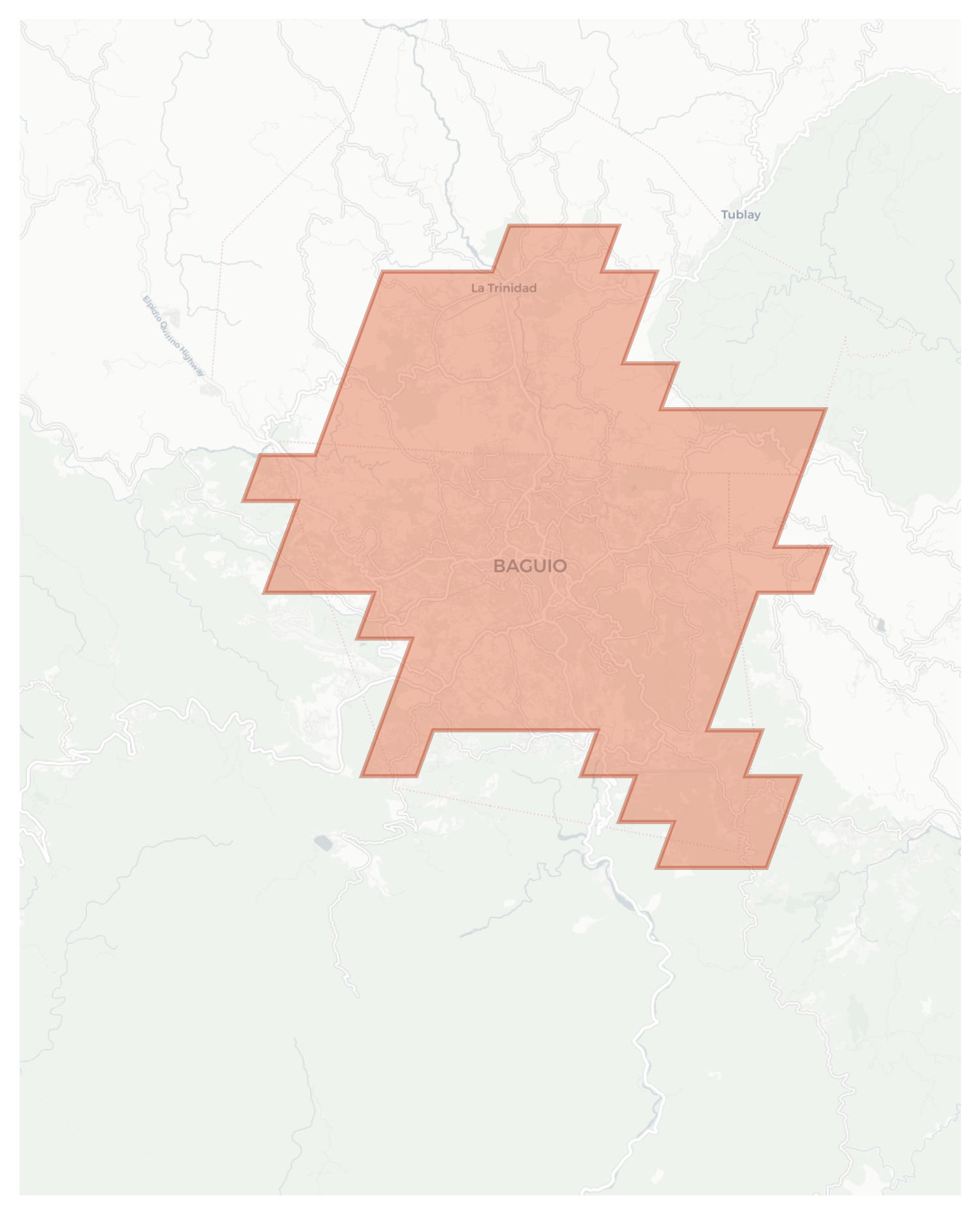 Baguio geographic map
