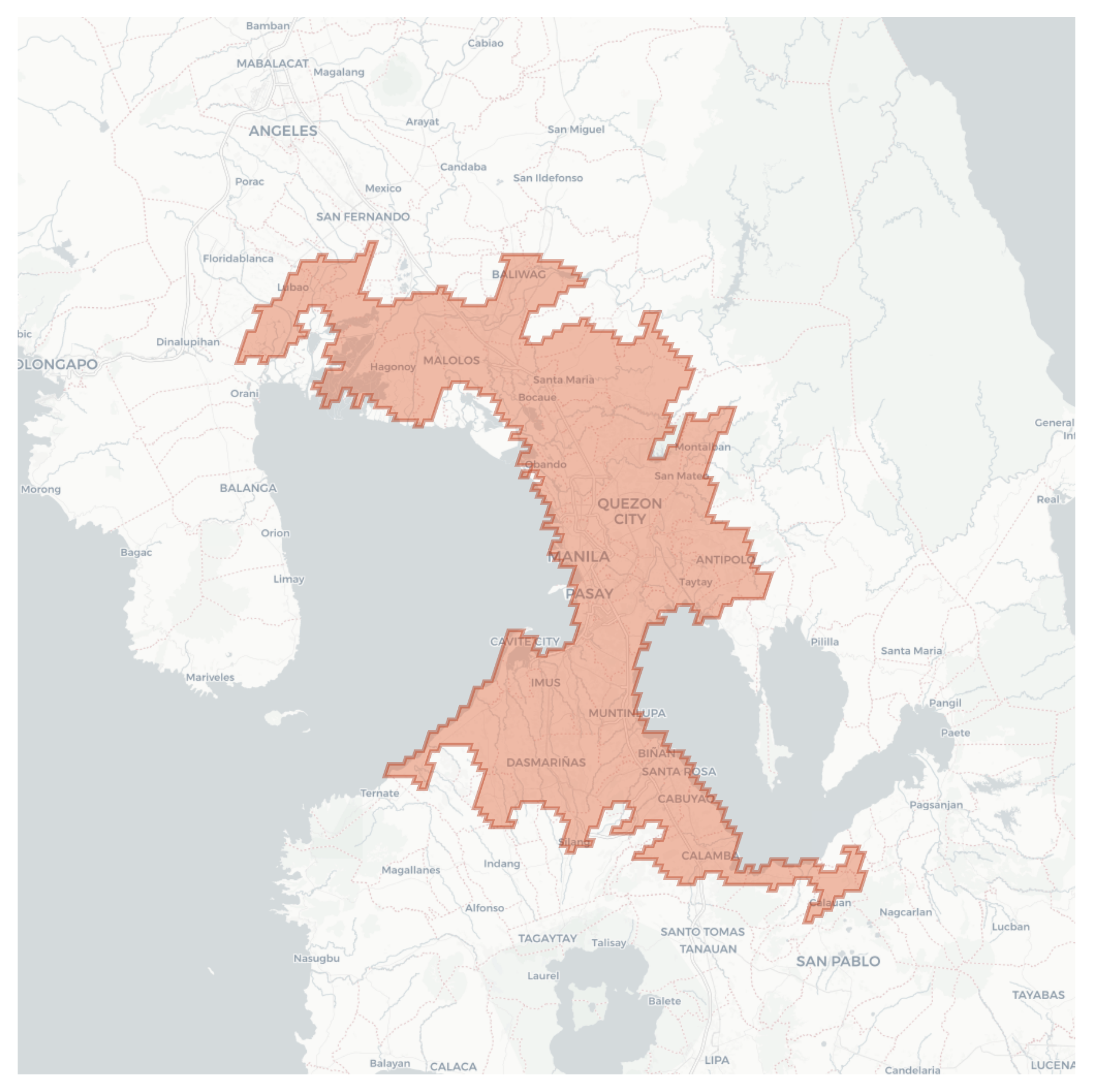 Manila geographic map