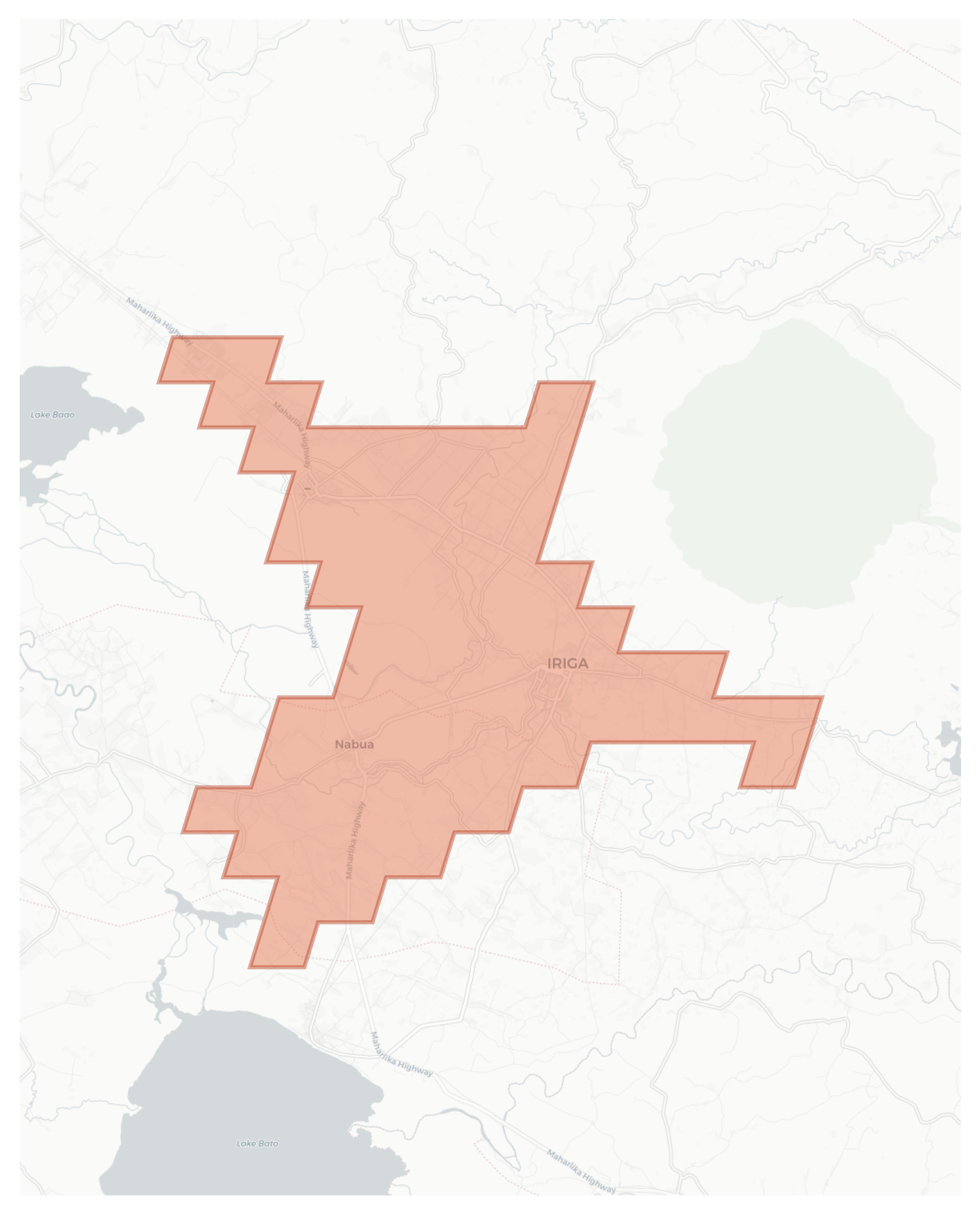 Iriga geographic map